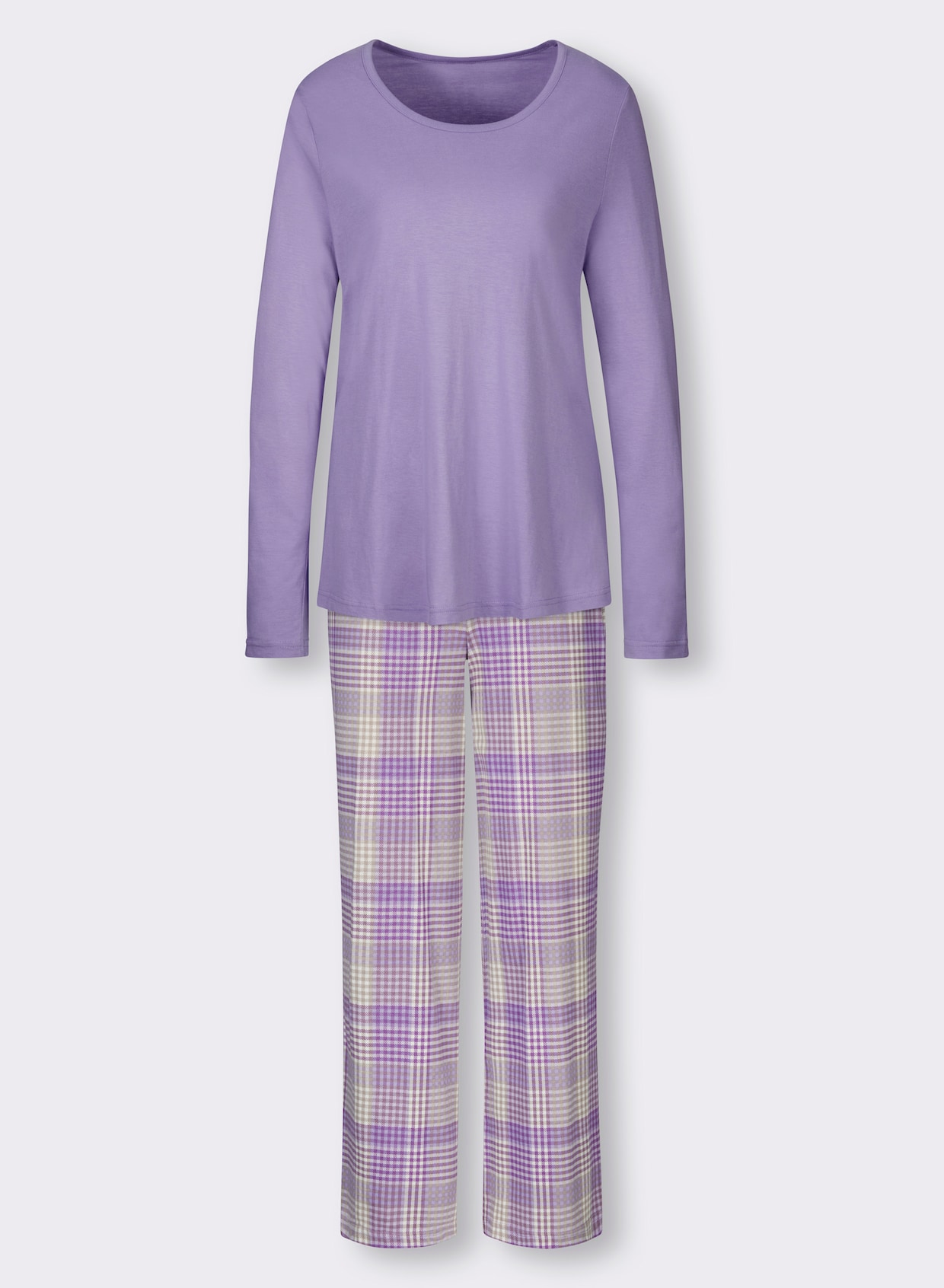 wäschepur Pyjama - lavendel-lila-bedruckt