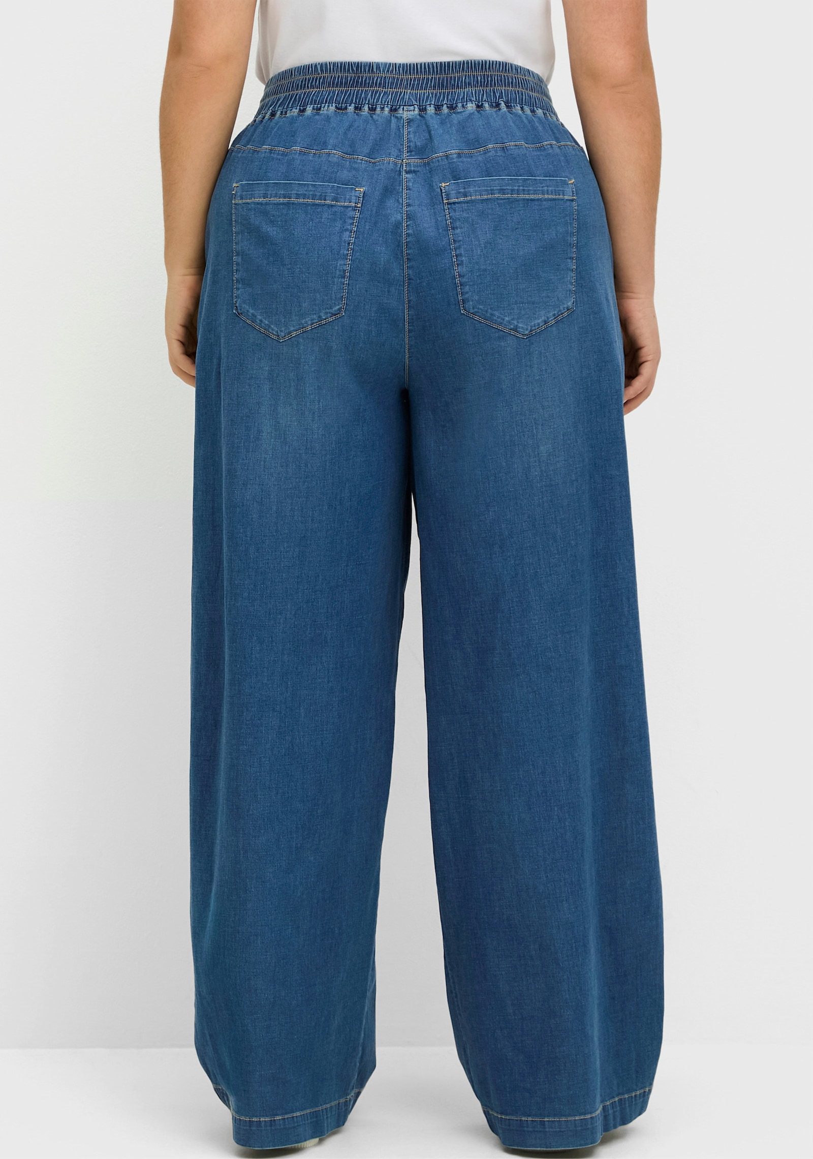 sheego Schlupfjeans in weiter Form - blue denim