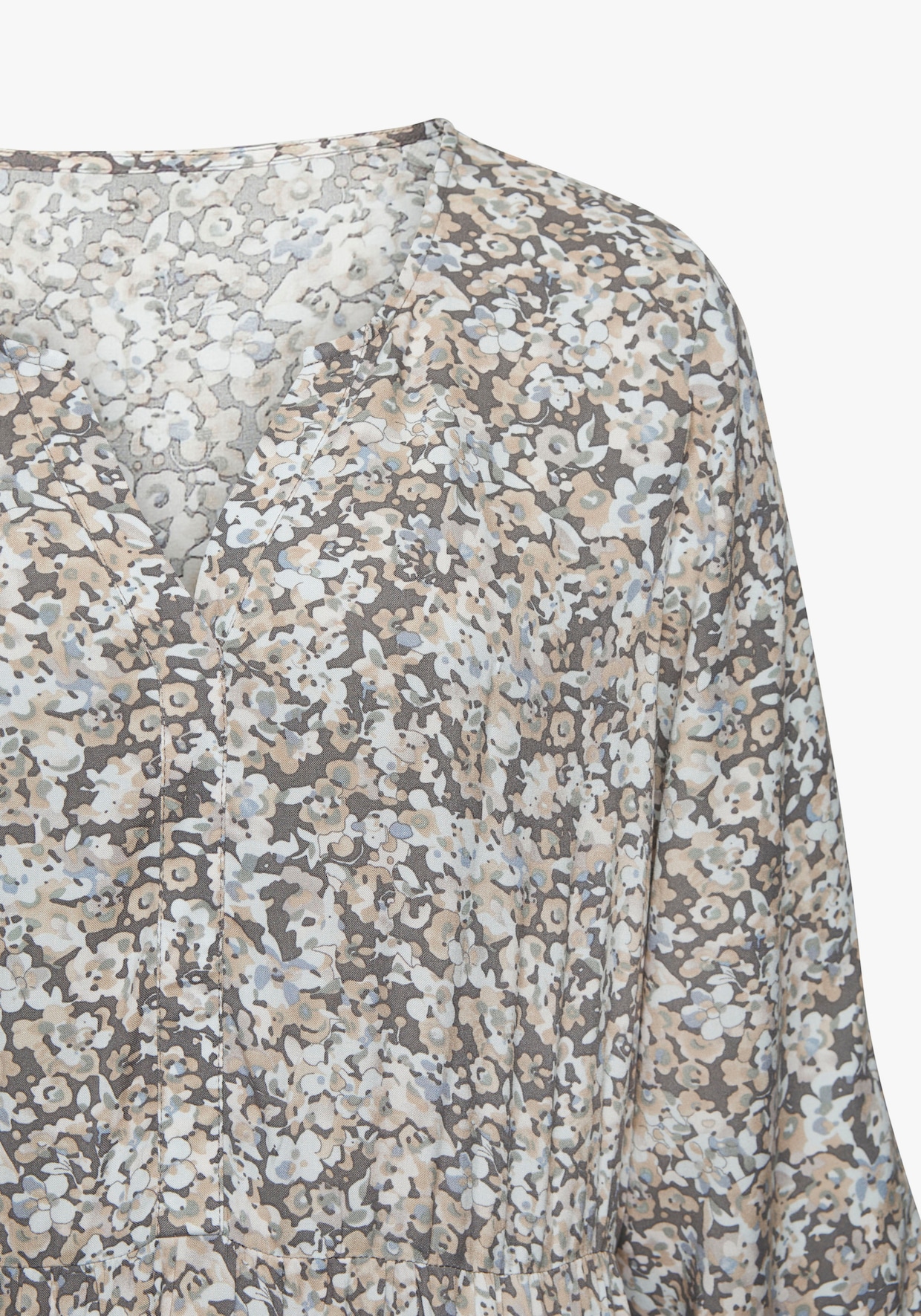 Vivance Maxikleid - grau-beige bedruckt