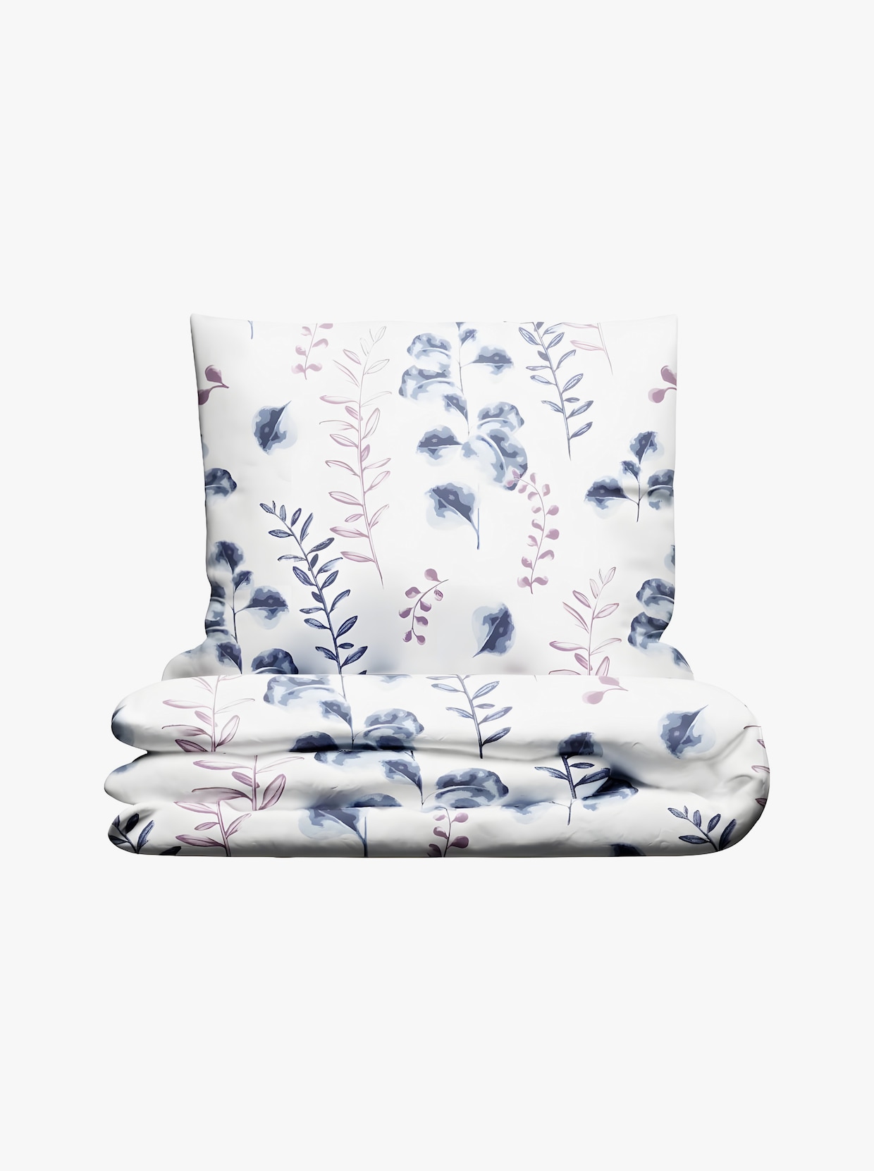 Grund Wendebettwäsche - weiß-blau-bedruckt