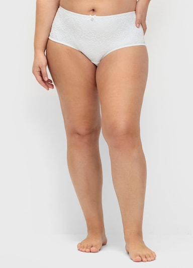 sheego Hüftslip - weiß +  weiß