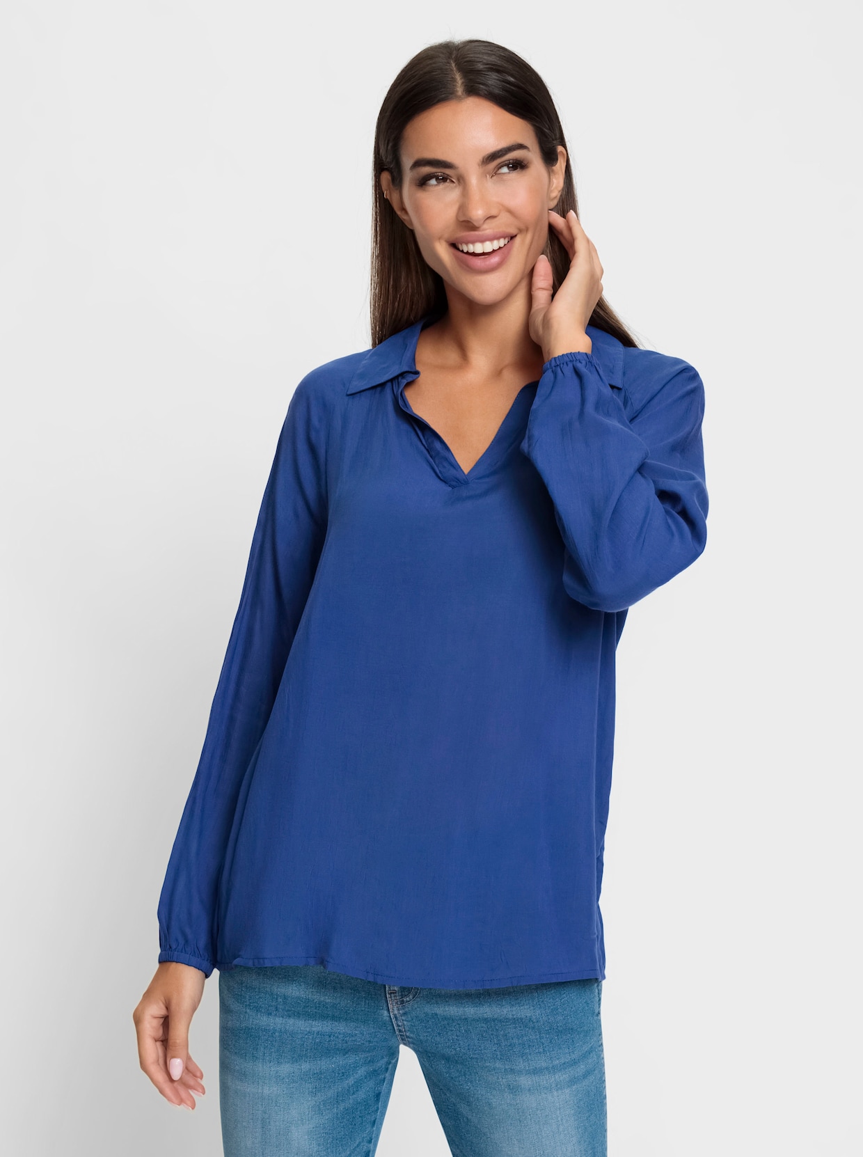 heine Comfortabele blouse - koningsblauw