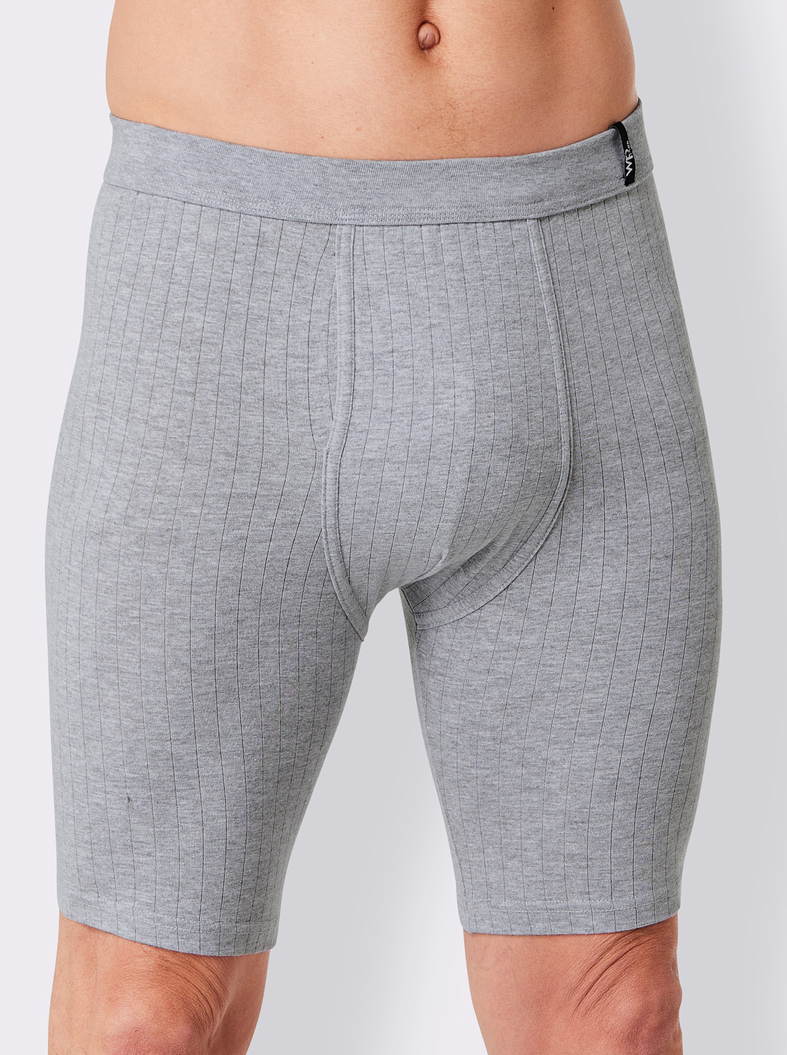 wäschepur men Kalhoty ke kolenům - šedá-melír