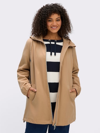 sheego Übergangsjacke in A-Linie - camel