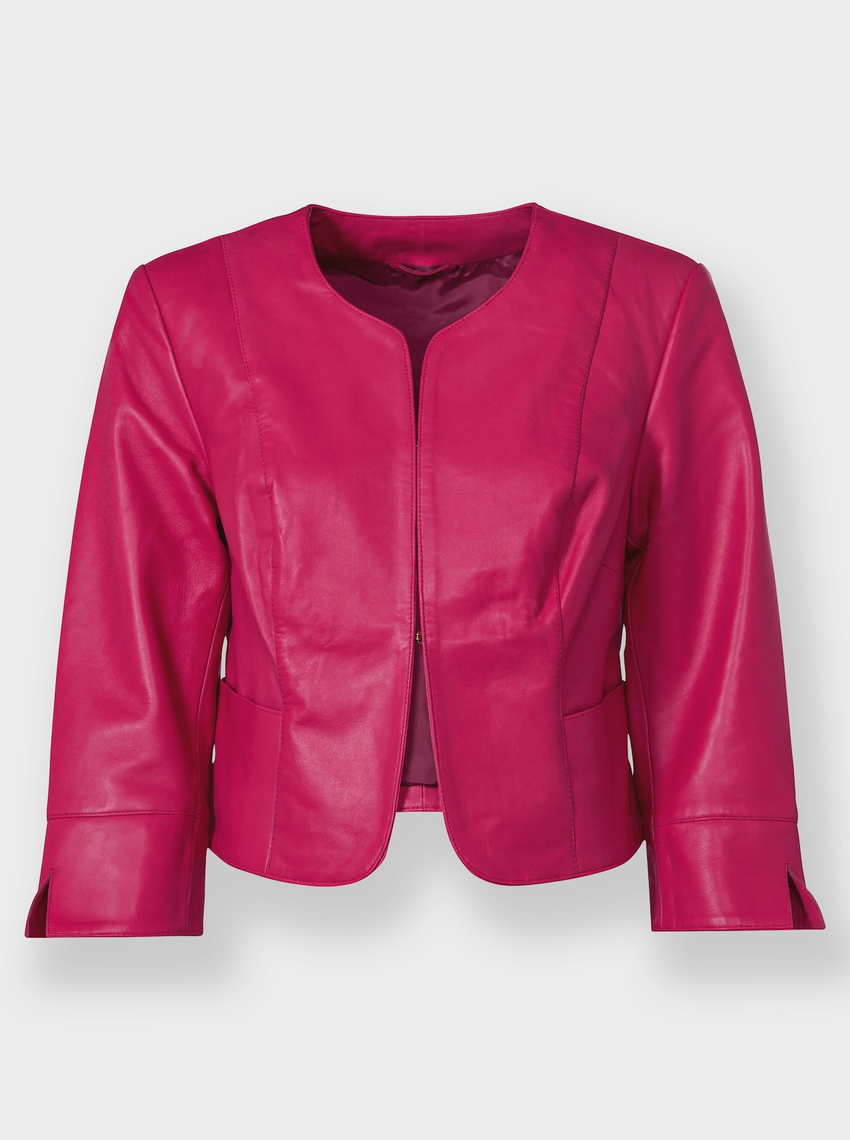 heine Veste en cuir - fuchsia