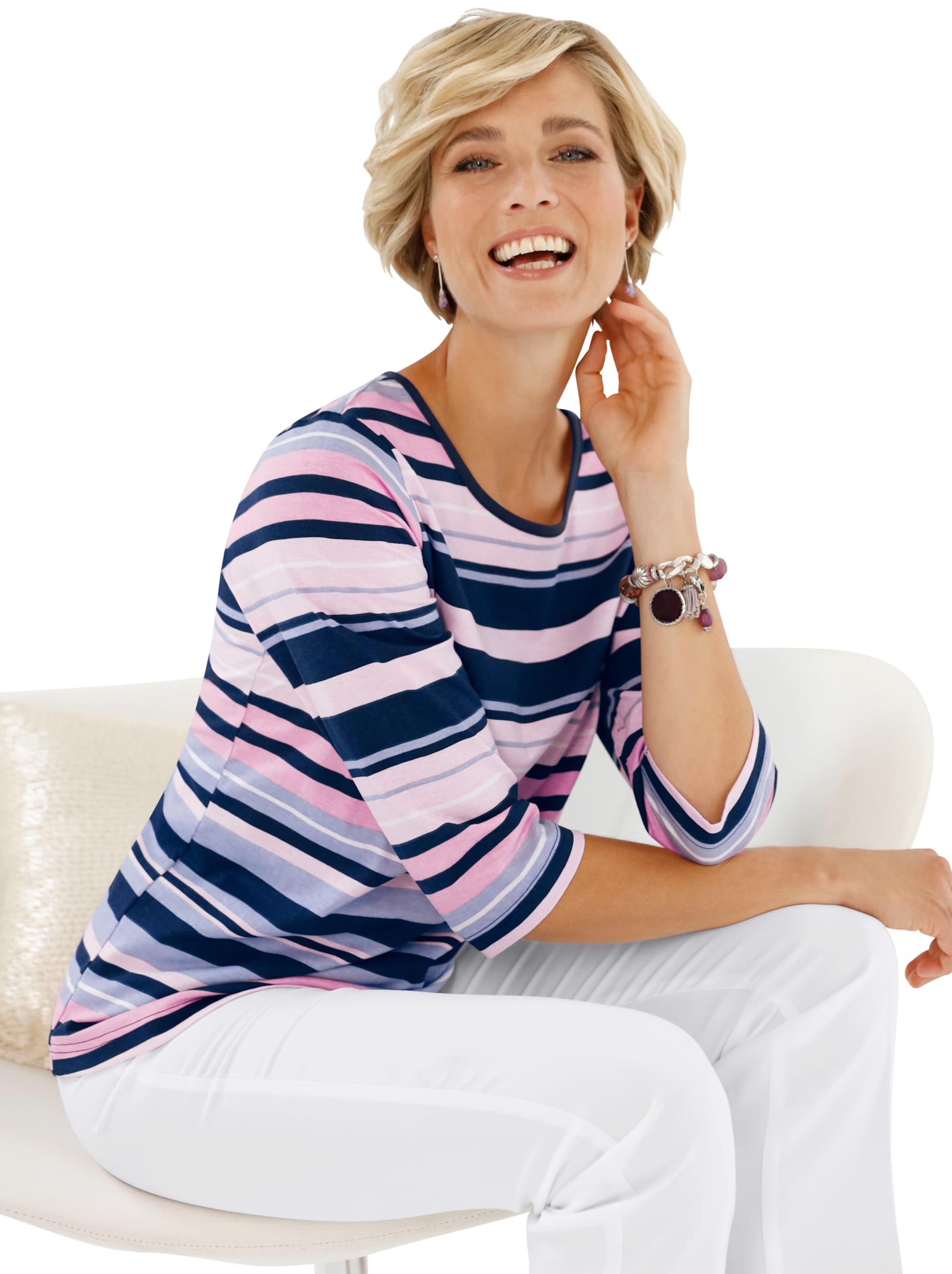 Shirt - flieder-geringelt