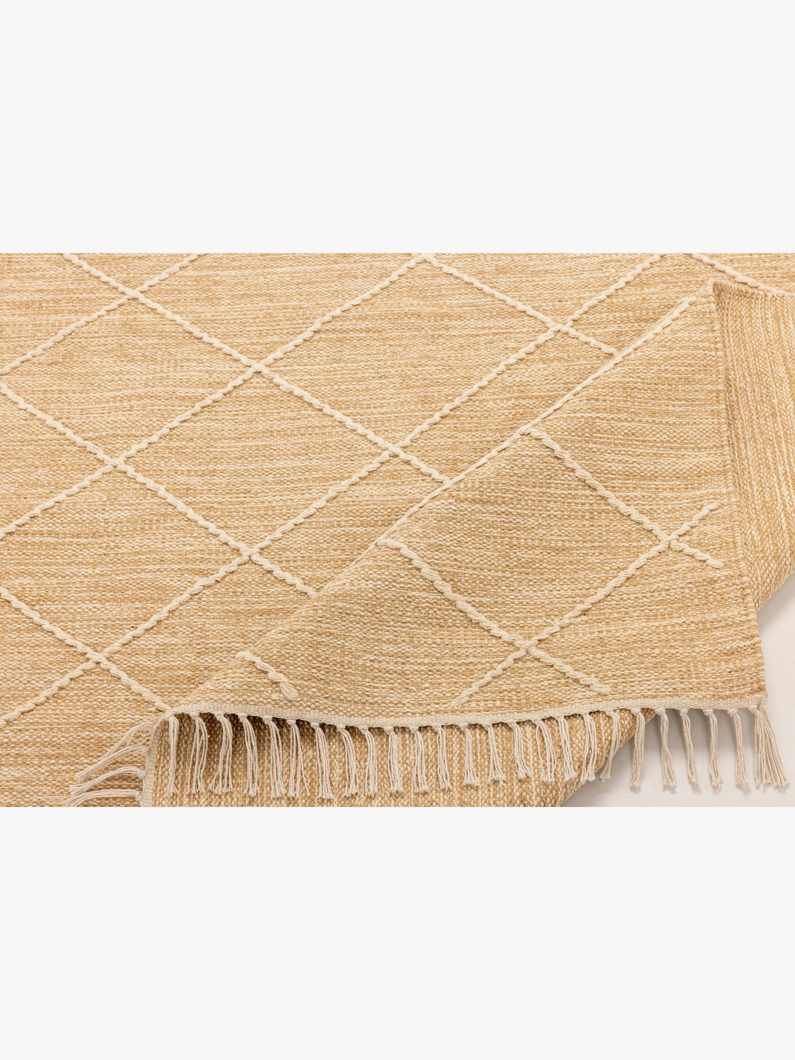 Theko Handwebteppich - beige-meliert