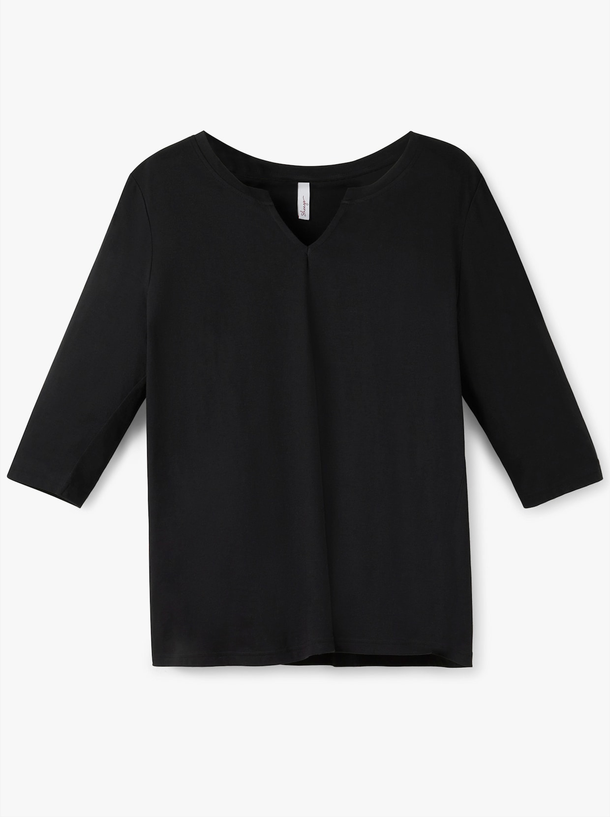 sheego 3/4-Arm-Shirt - schwarz