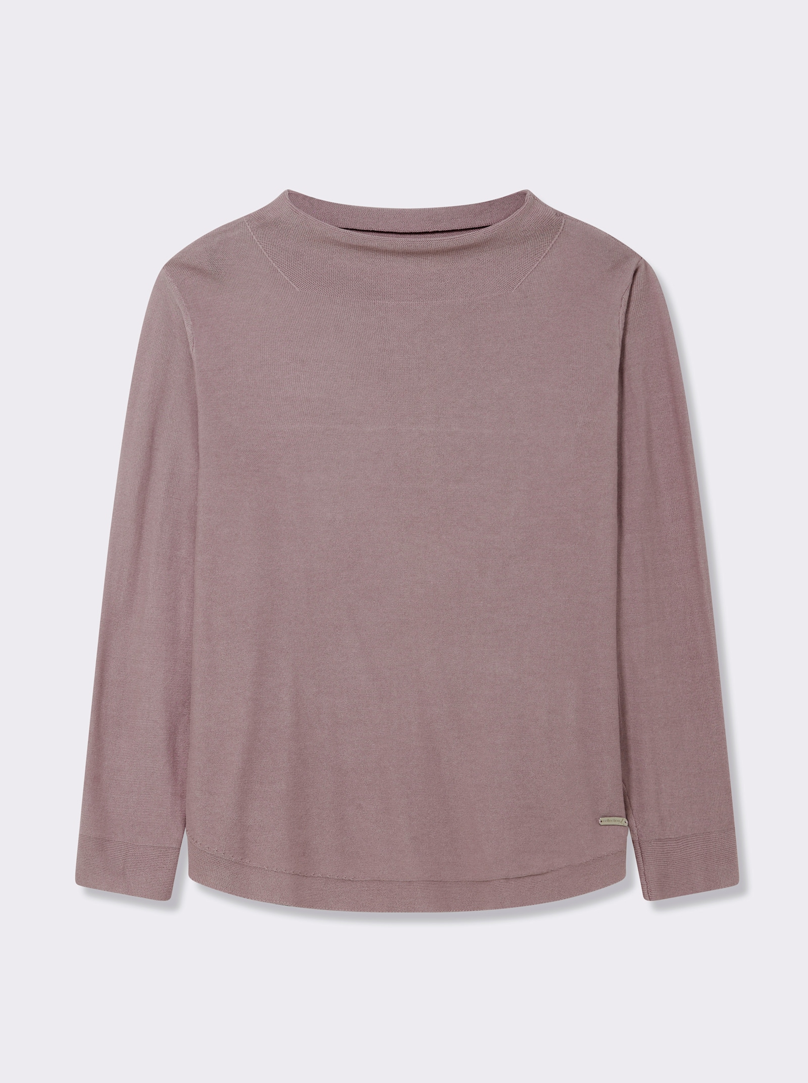 Langarm-Pullover aus reiner Baumwolle - mauve