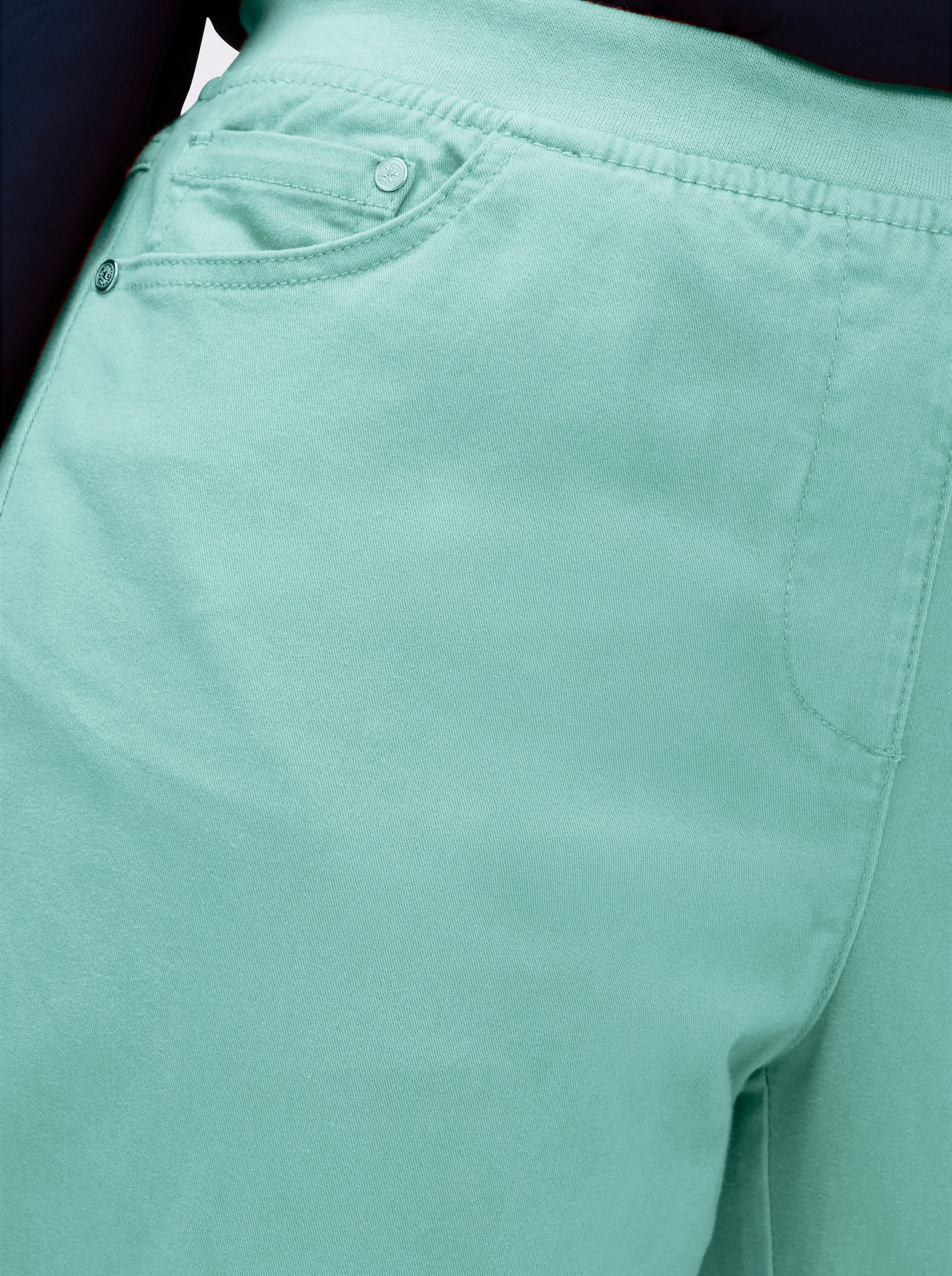7/8-Jeans mit Jersey-Bund in softer Qualität - mint