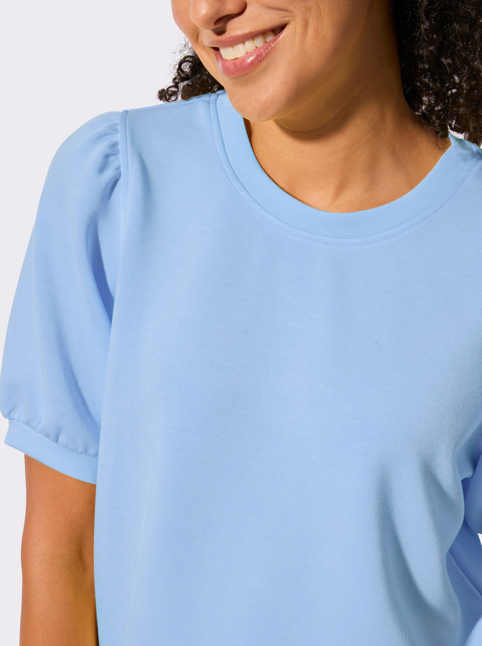 Kurzarmshirt - himmelblau