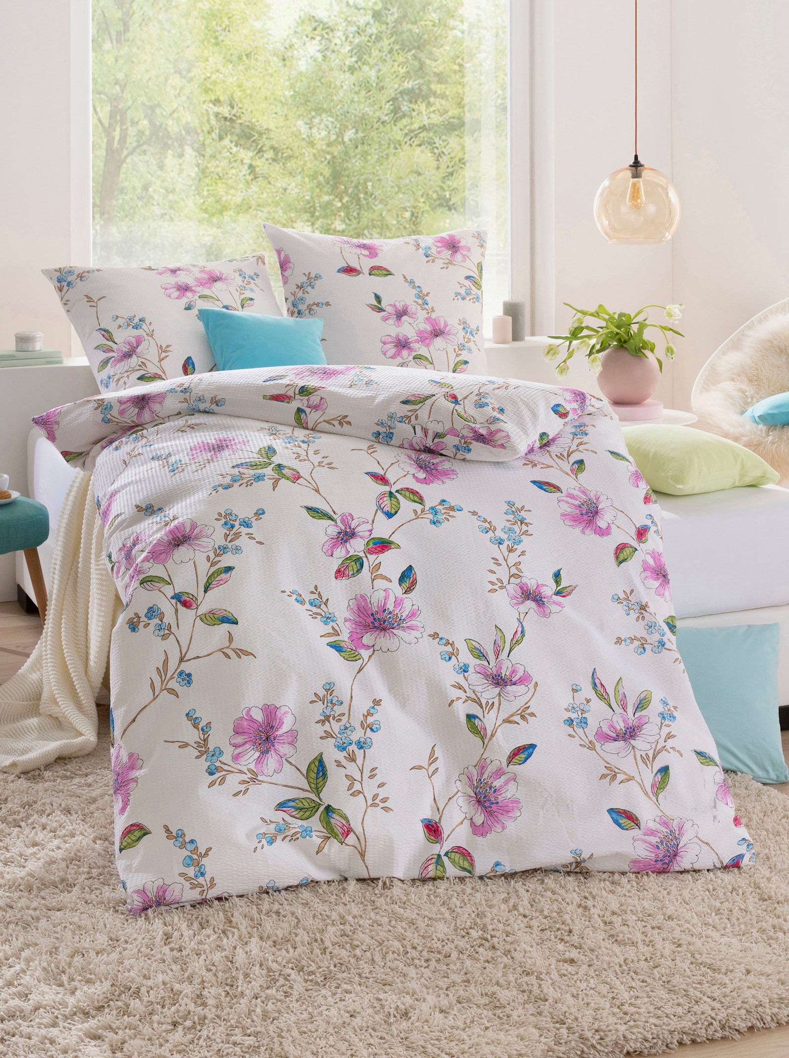 Biberna Ložní prádlo - bílá-potisk