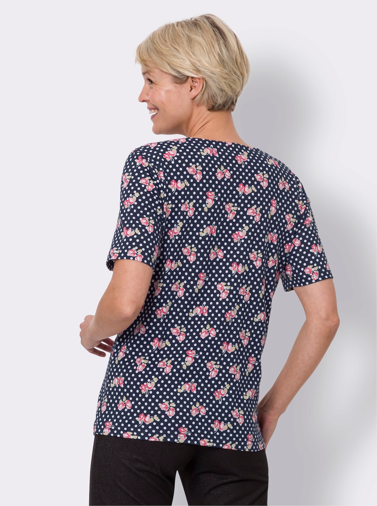 Shirt met korte mouwen - marine-langoustine bedrukt
