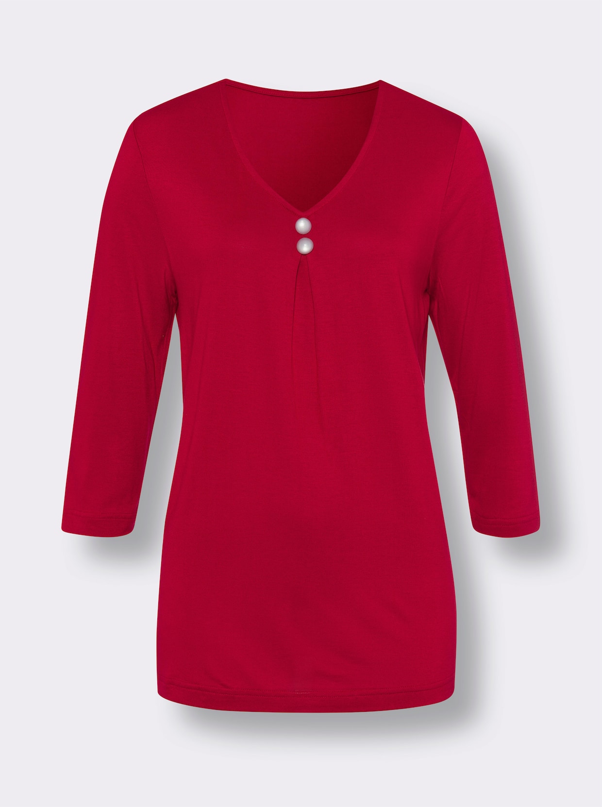 Shirt met 3/4-mouw - rood