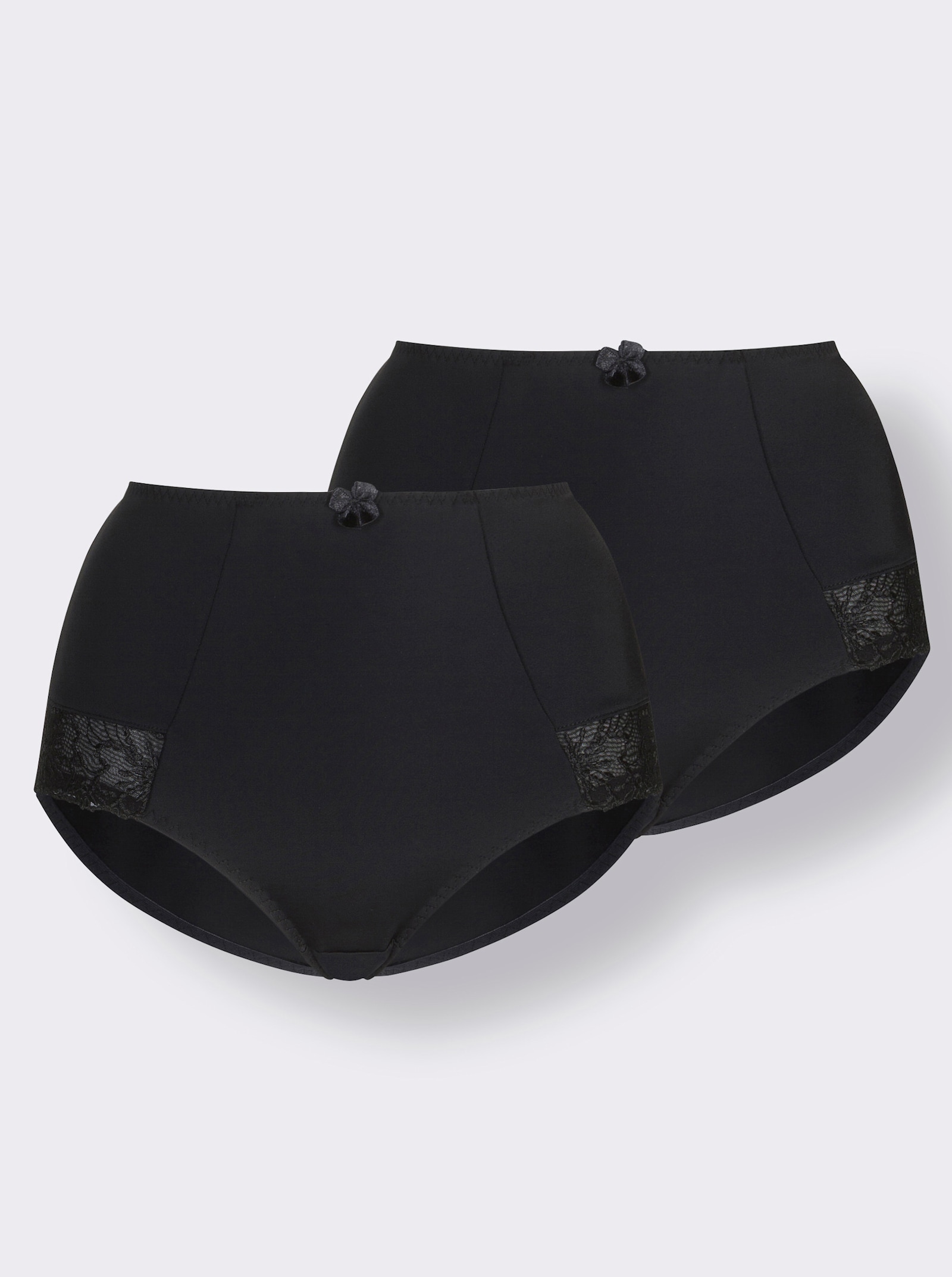 wäschepur Tailleslip met elastische boorden - zwart