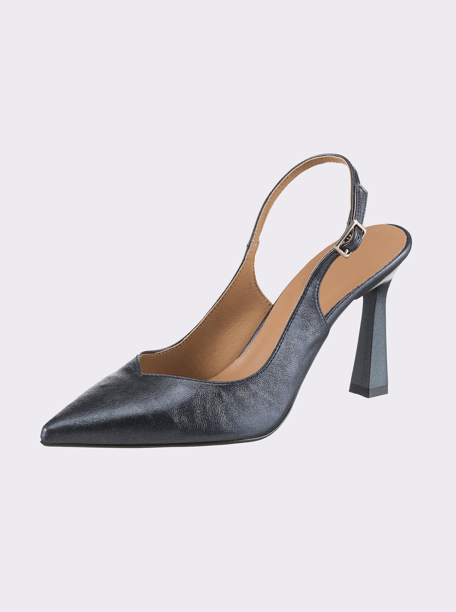 heine Slingpumps - marine-metallicfarben