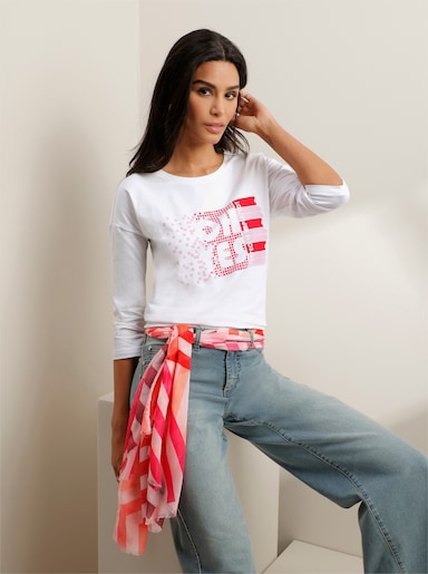 heine 3/4-Arm-Shirt mit Druck - ecru