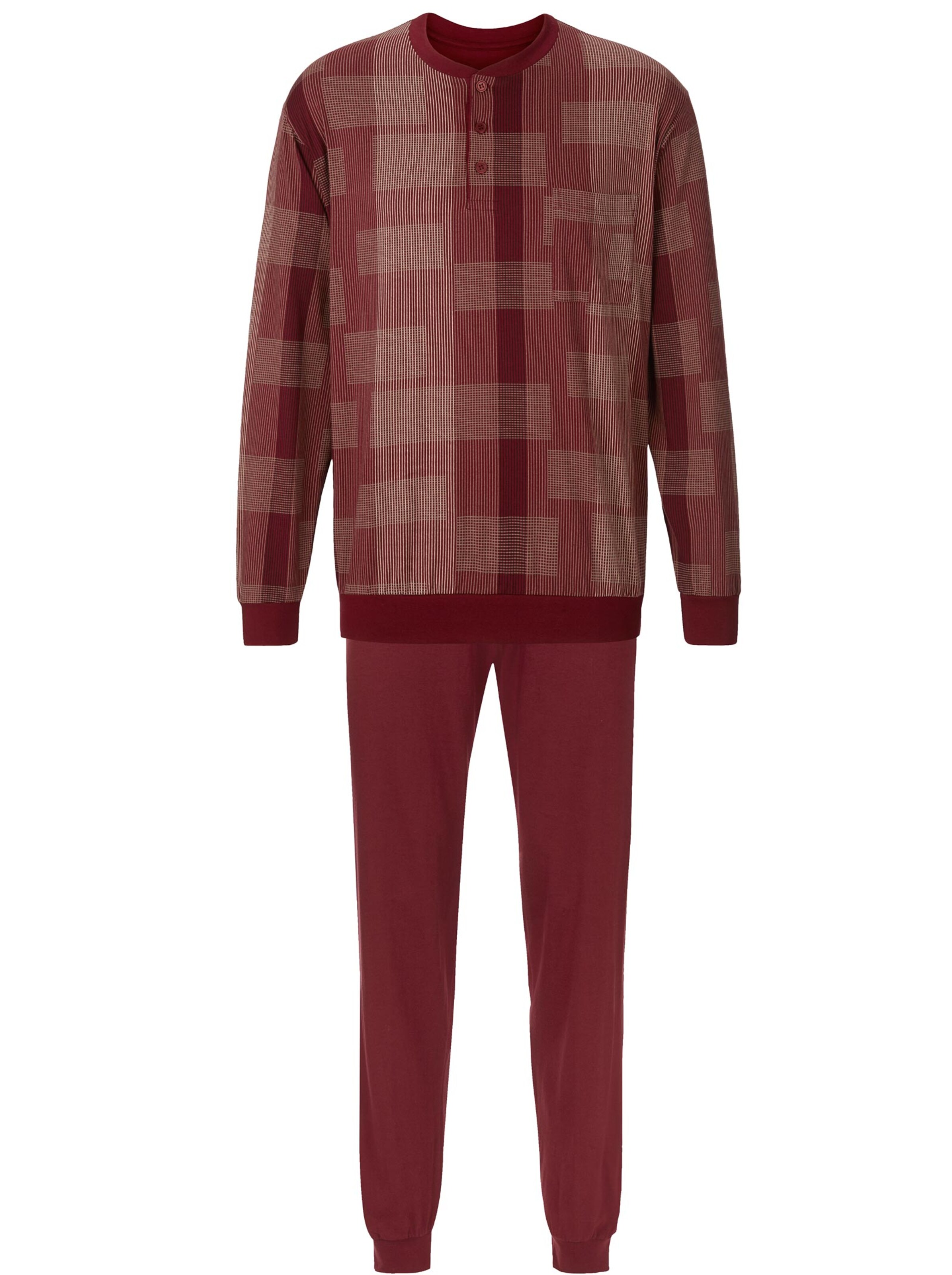 Normann Schlafanzug - weinrot