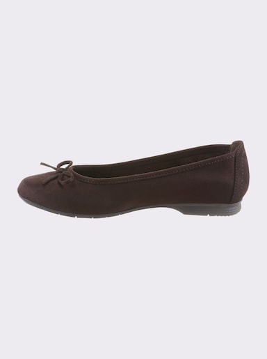 Jana Ballerina voor brede voeten - chocolade