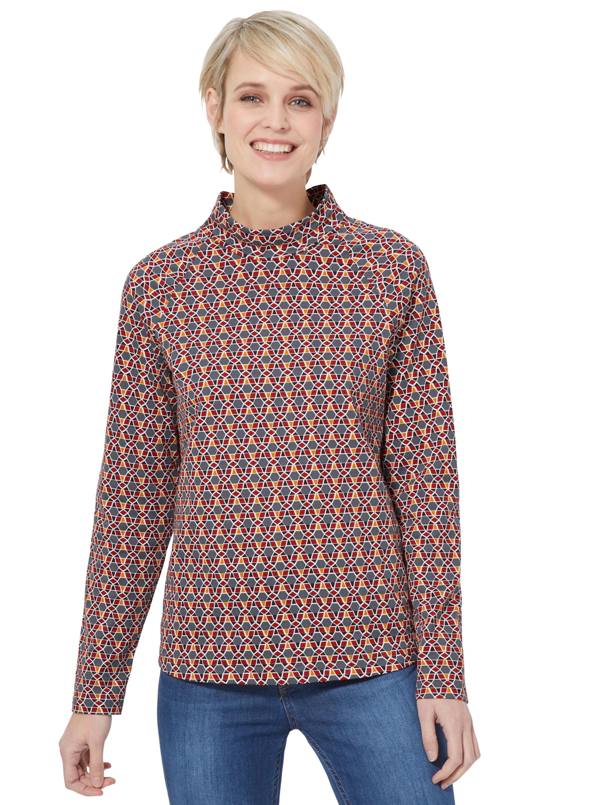 Shirt - ocker-gemustert