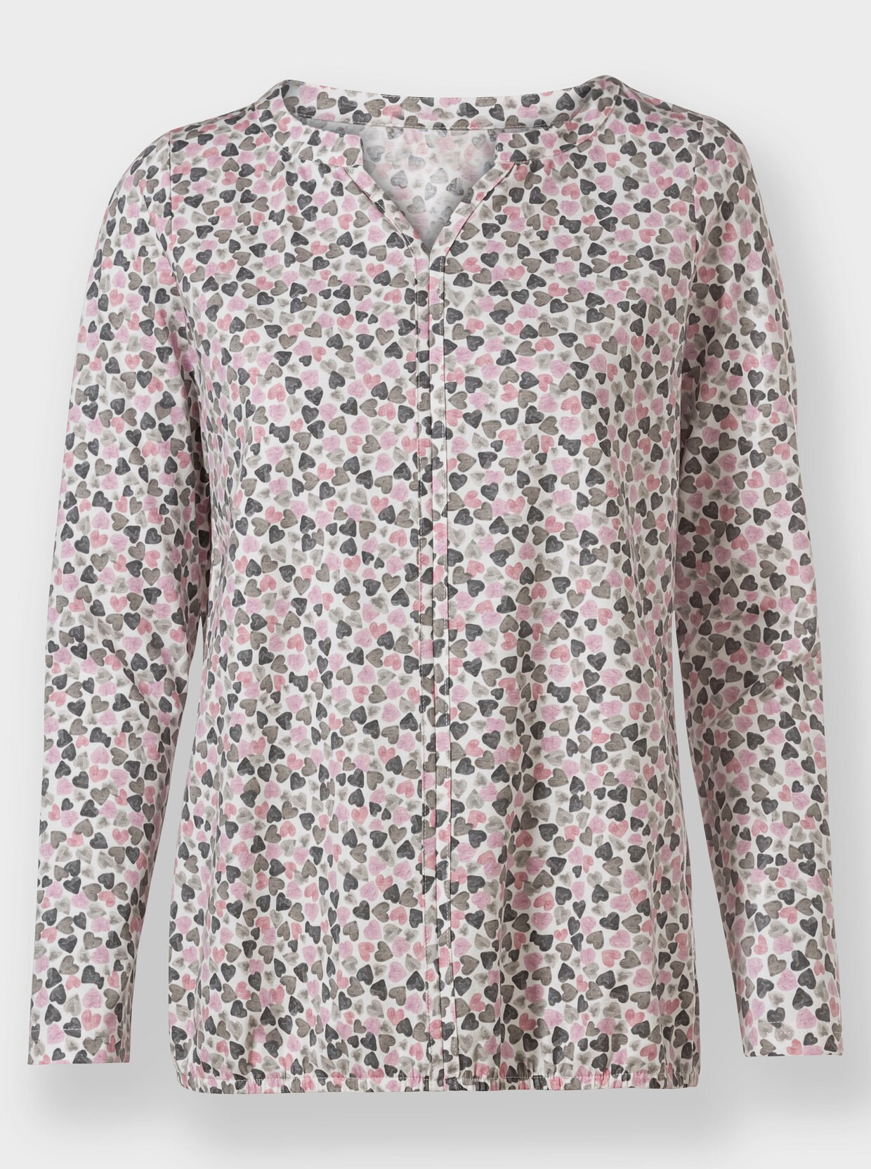 Shirt - hortensie-grau-bedruckt