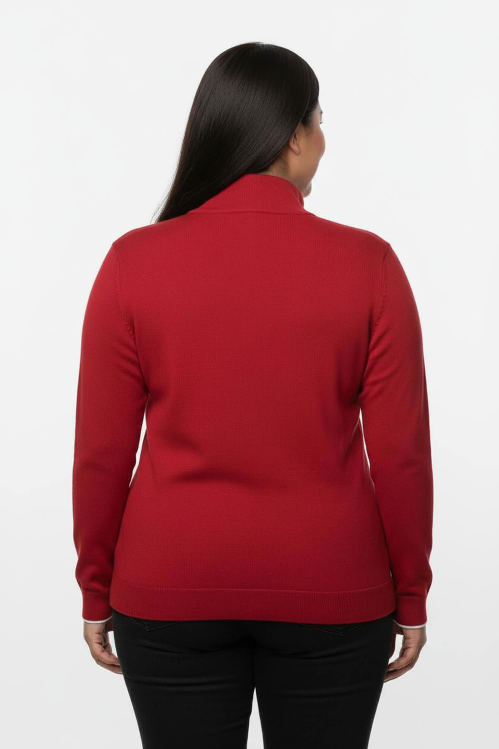 Troyer mit kurzem Reißverschluss - rot