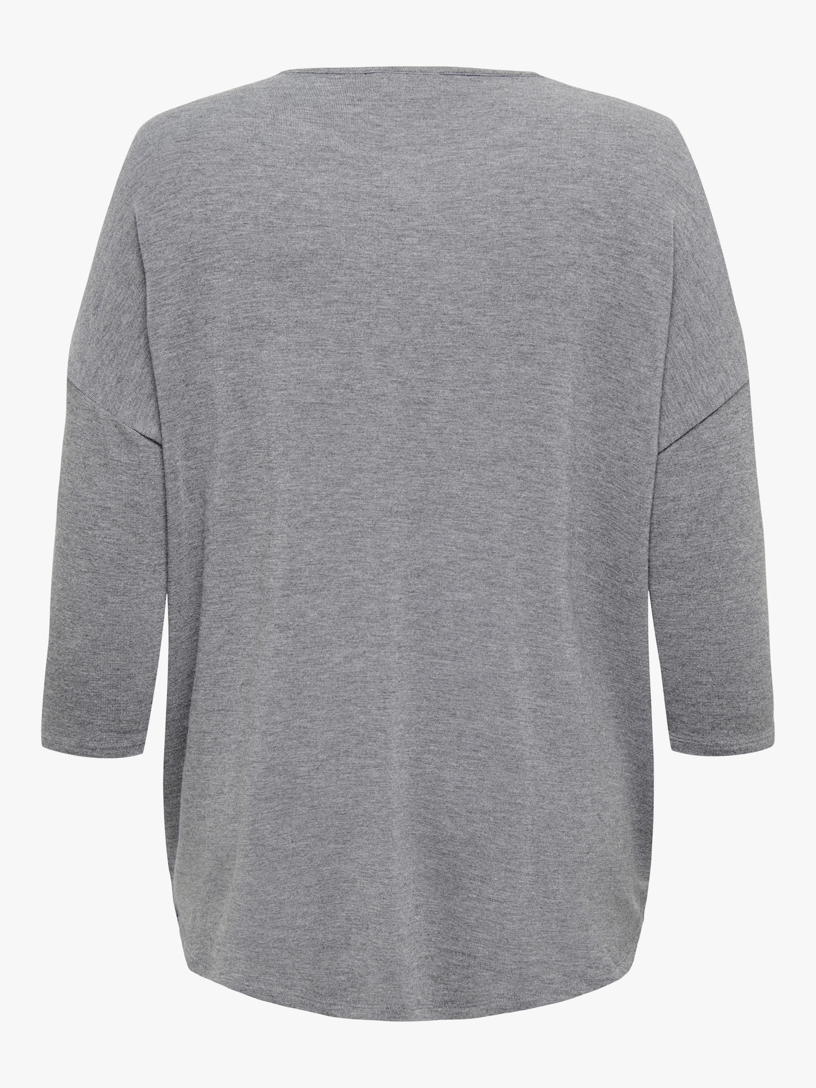 ONLY CARMAKOMA 3/4-Arm-Shirt - dark grey melange detail:melange