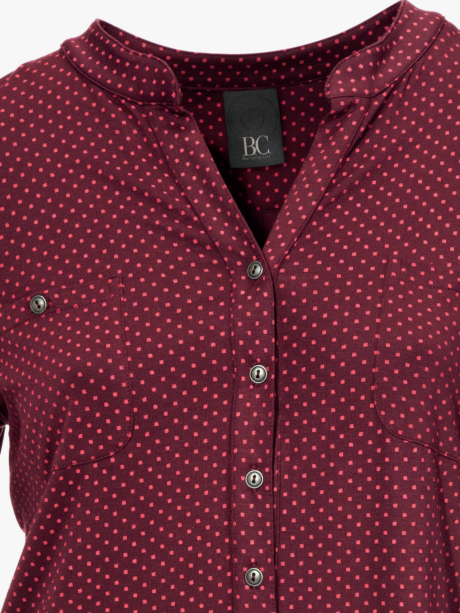 heine Blouseshirt met borstzakken - bordeaux