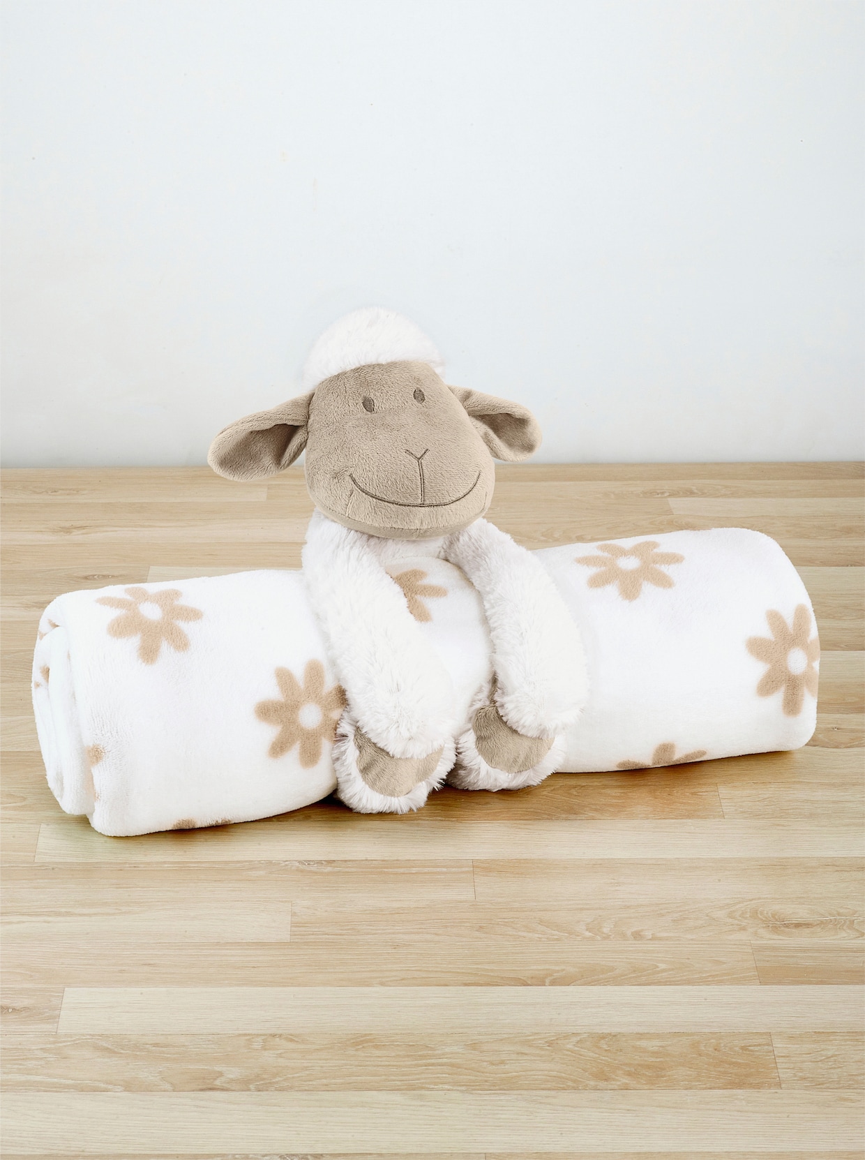 Deken met schaap - wit
