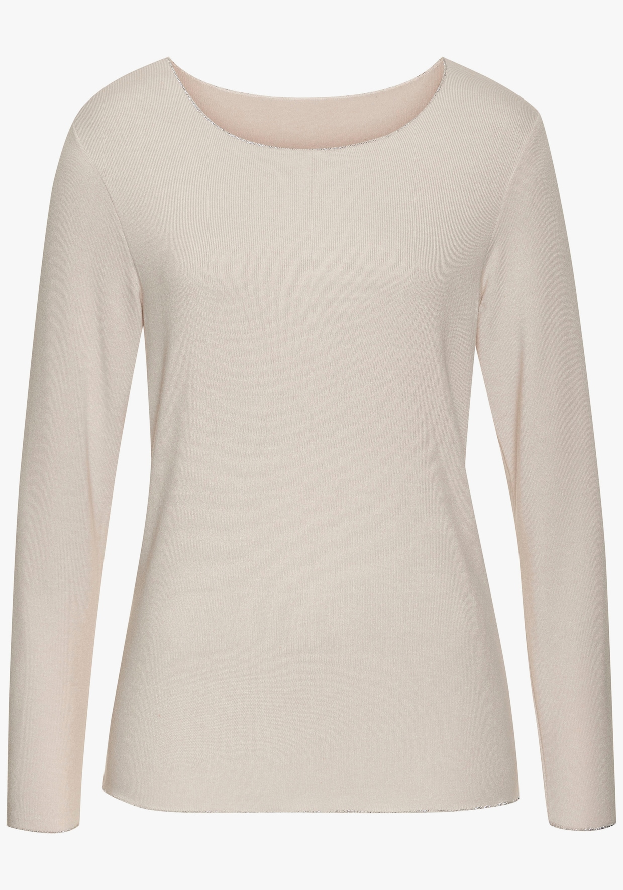LASCANA Shirt met lange mouwen - zand