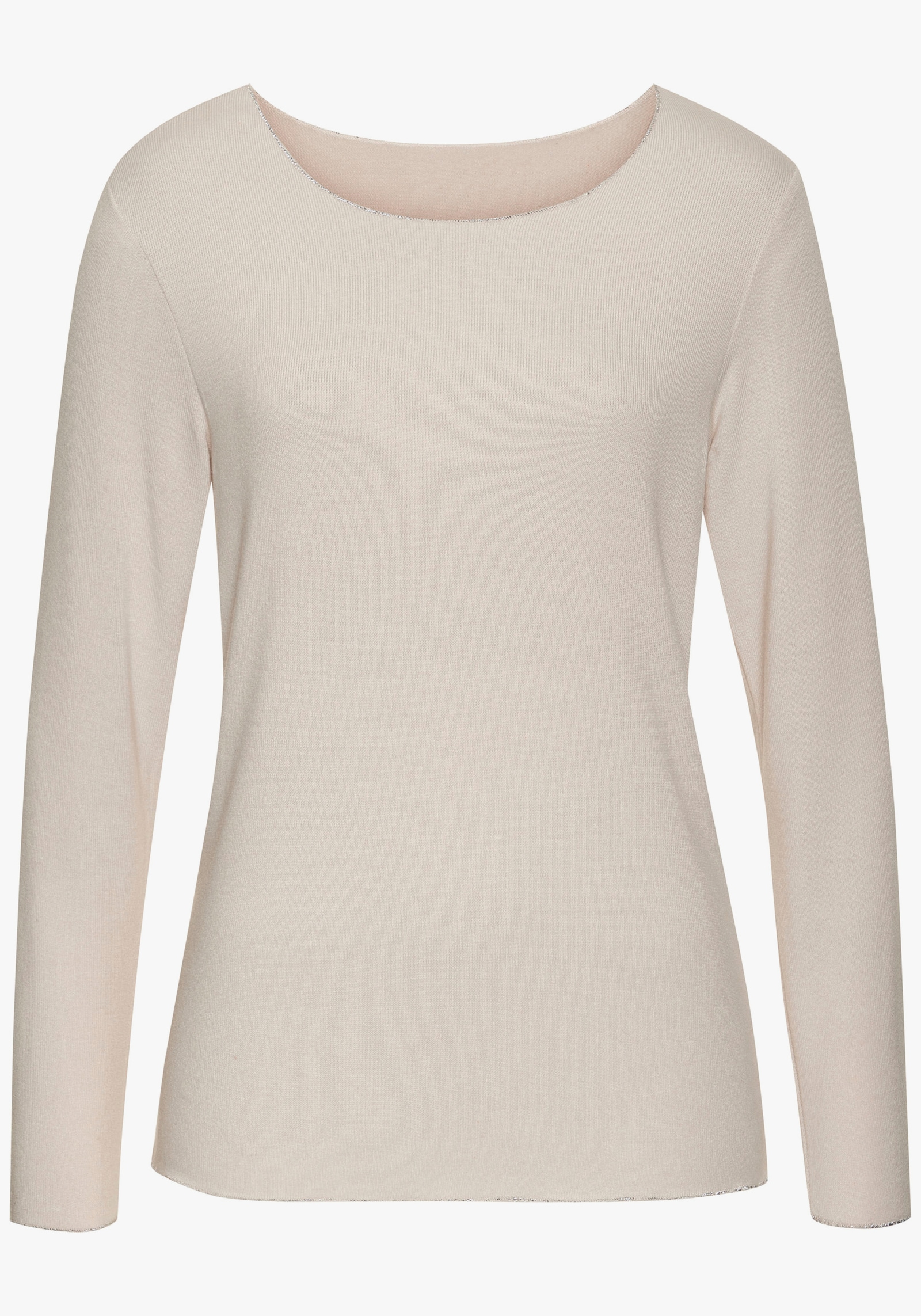 LASCANA Langarmshirt - sand