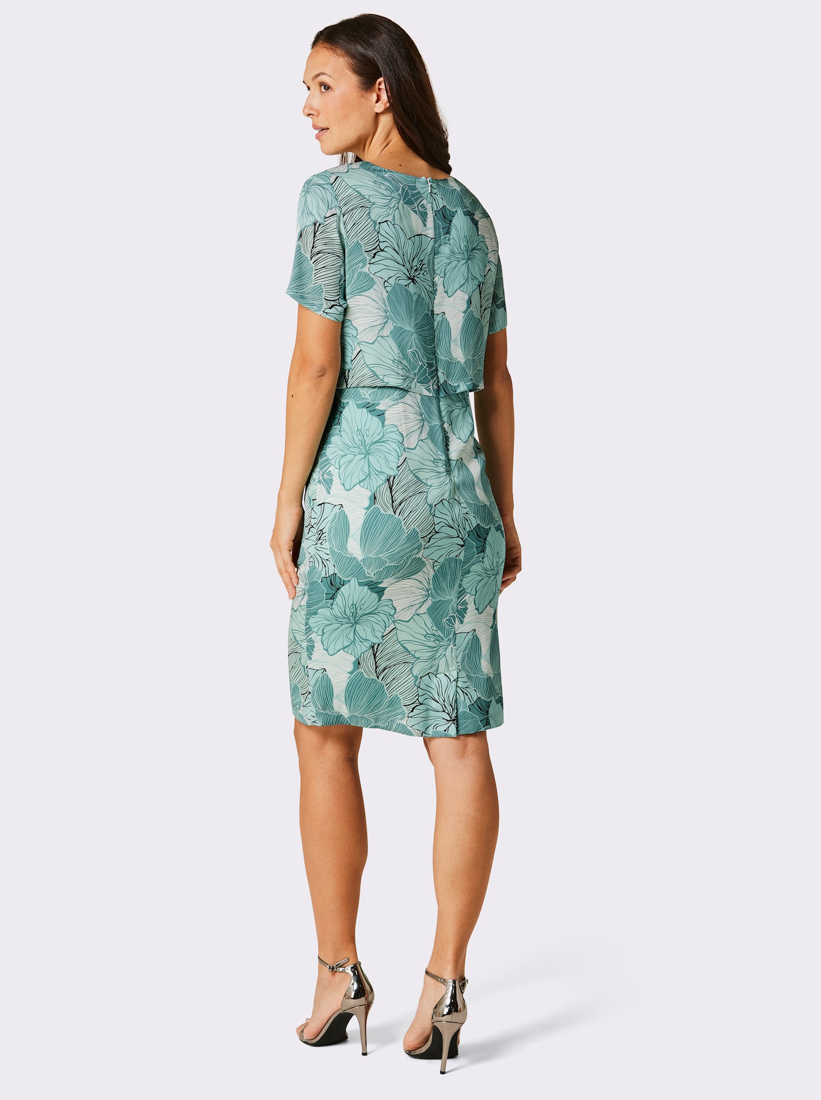 CREATION L PREMIUM Druckkleid in Seiden-Qualität - kalkmint-bedruckt