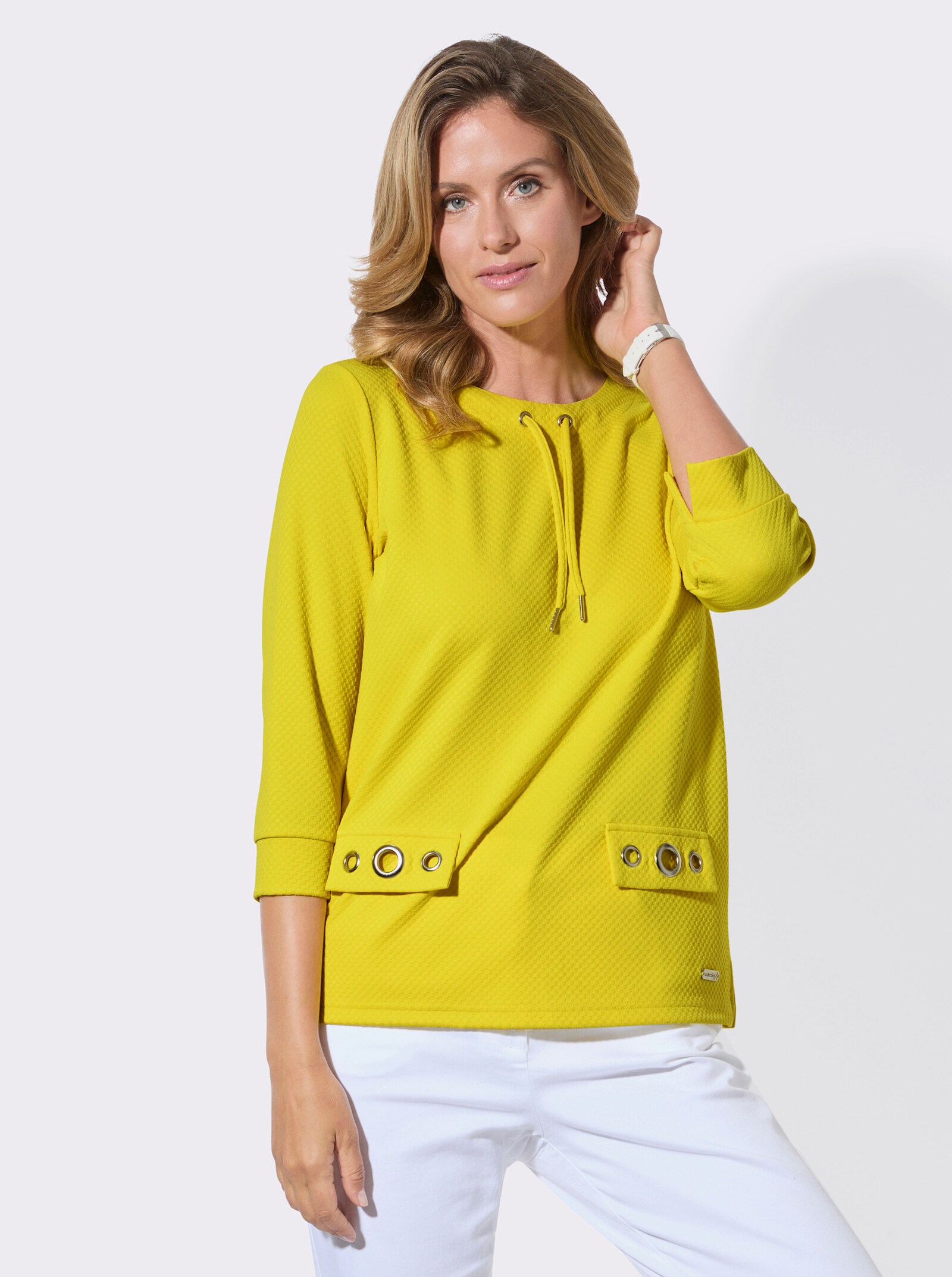 3/4-Arm-Shirt in pflegeleichter Qualität - limone