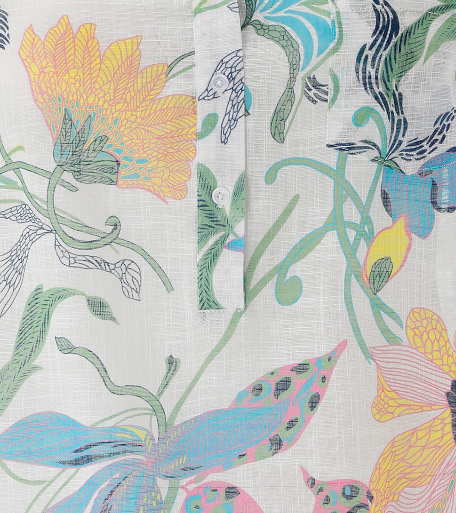 Aniston PLUS Schlupfbluse - weiß-türkis-gelb-pink-grün-blau