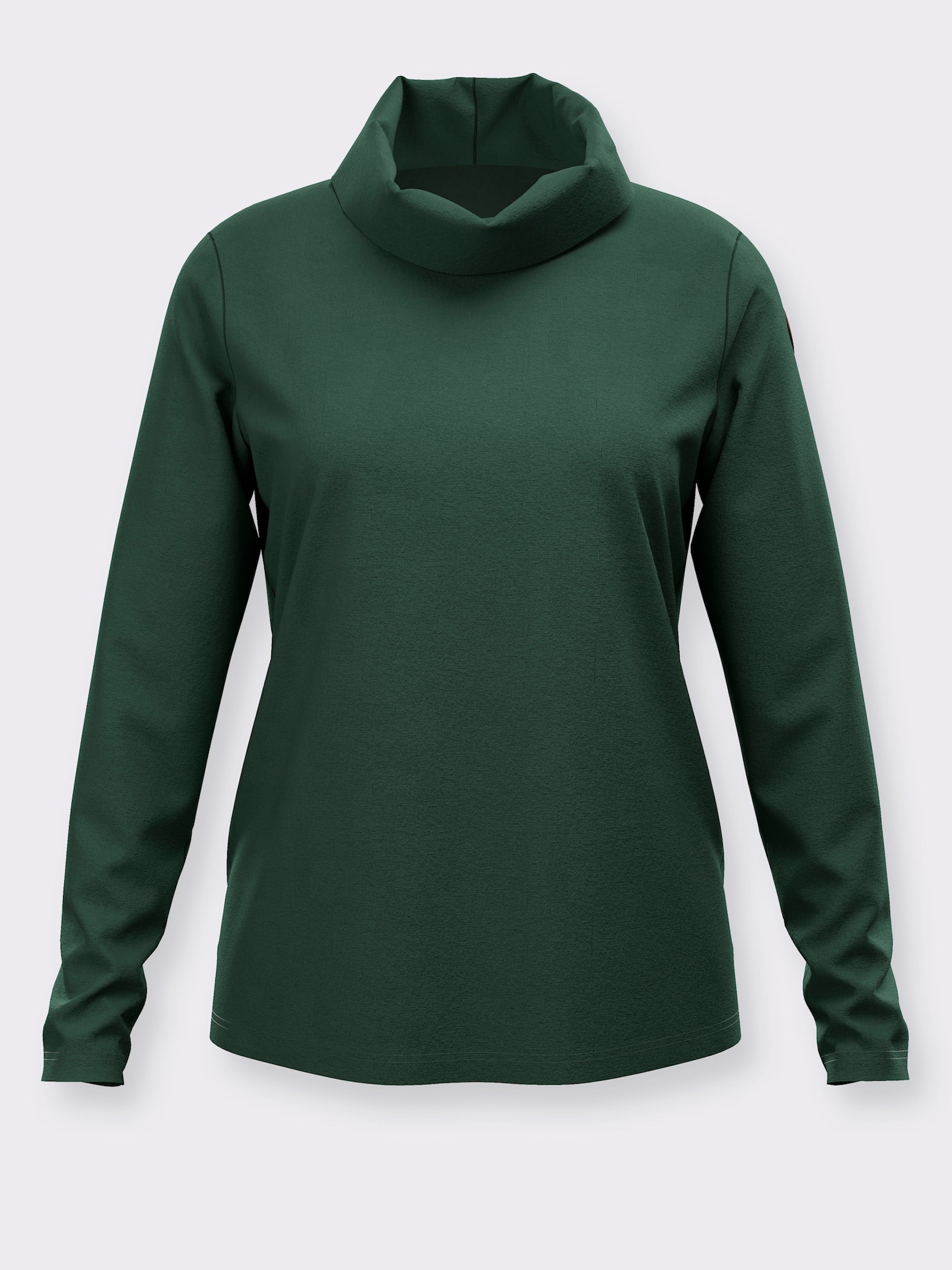 Rollkragenshirt aus reiner Baumwolle - moos