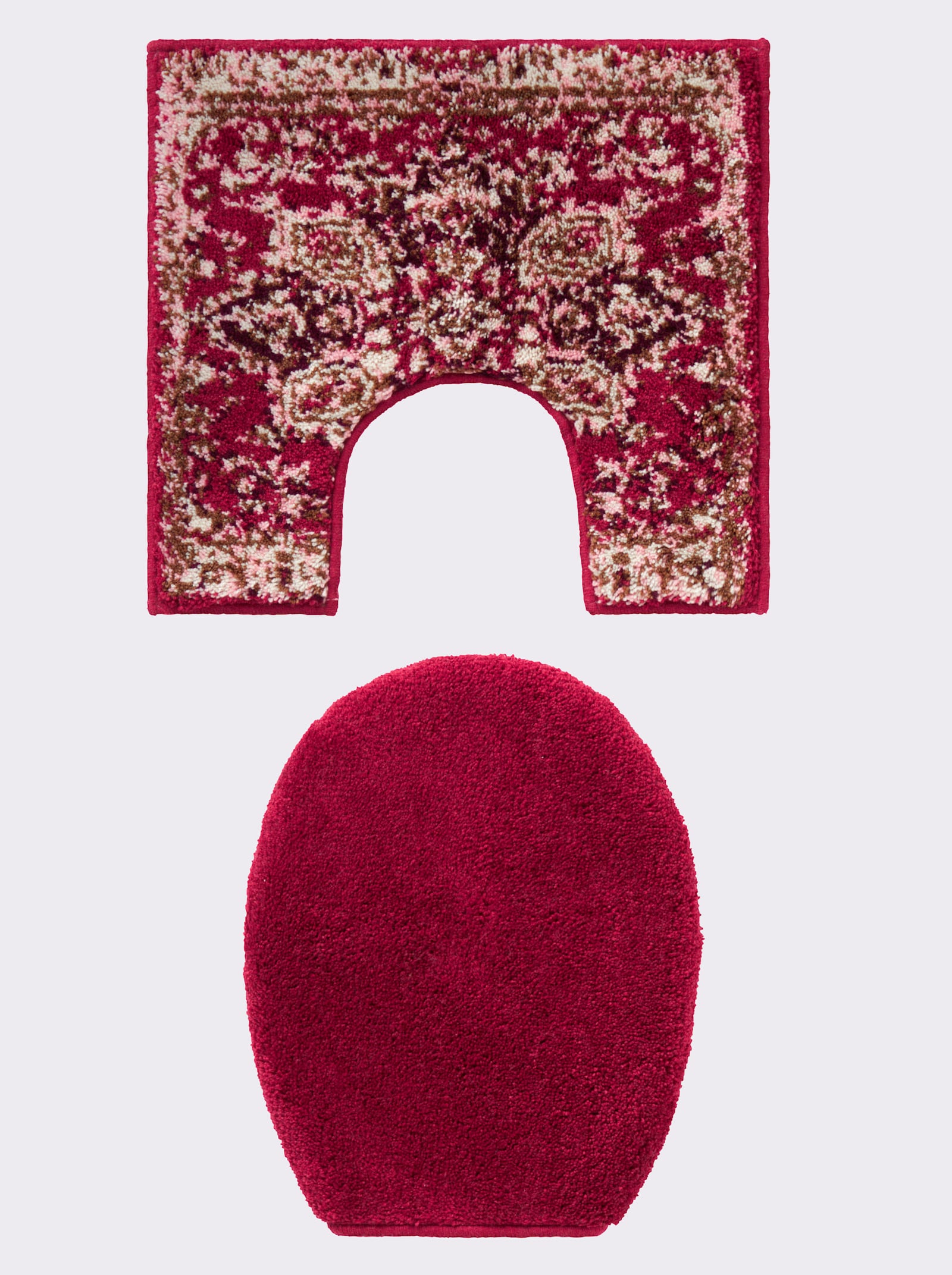 Grund Badematte - bordeaux-gemustert