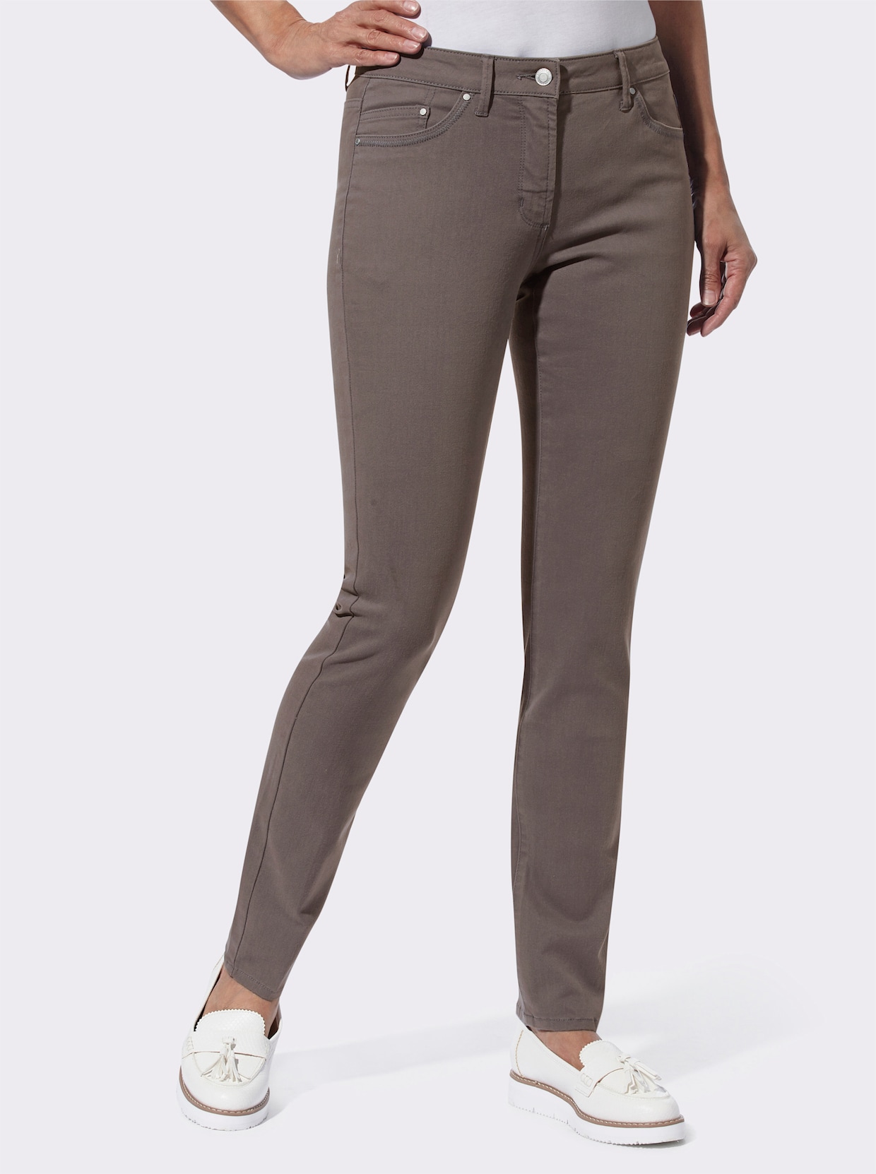 broek - donkertaupe