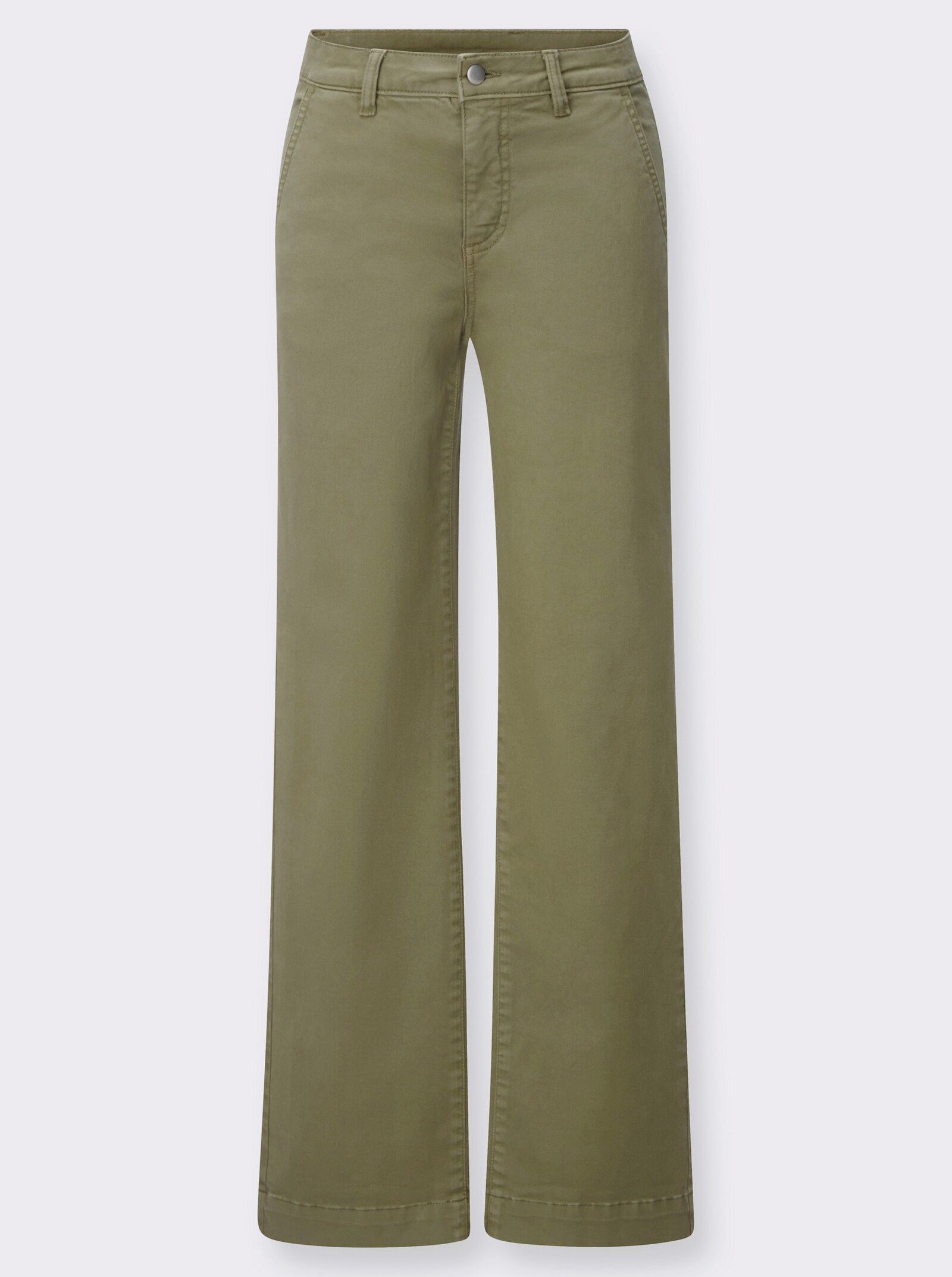 Gerade Jeans in Twill-Qualität - khaki