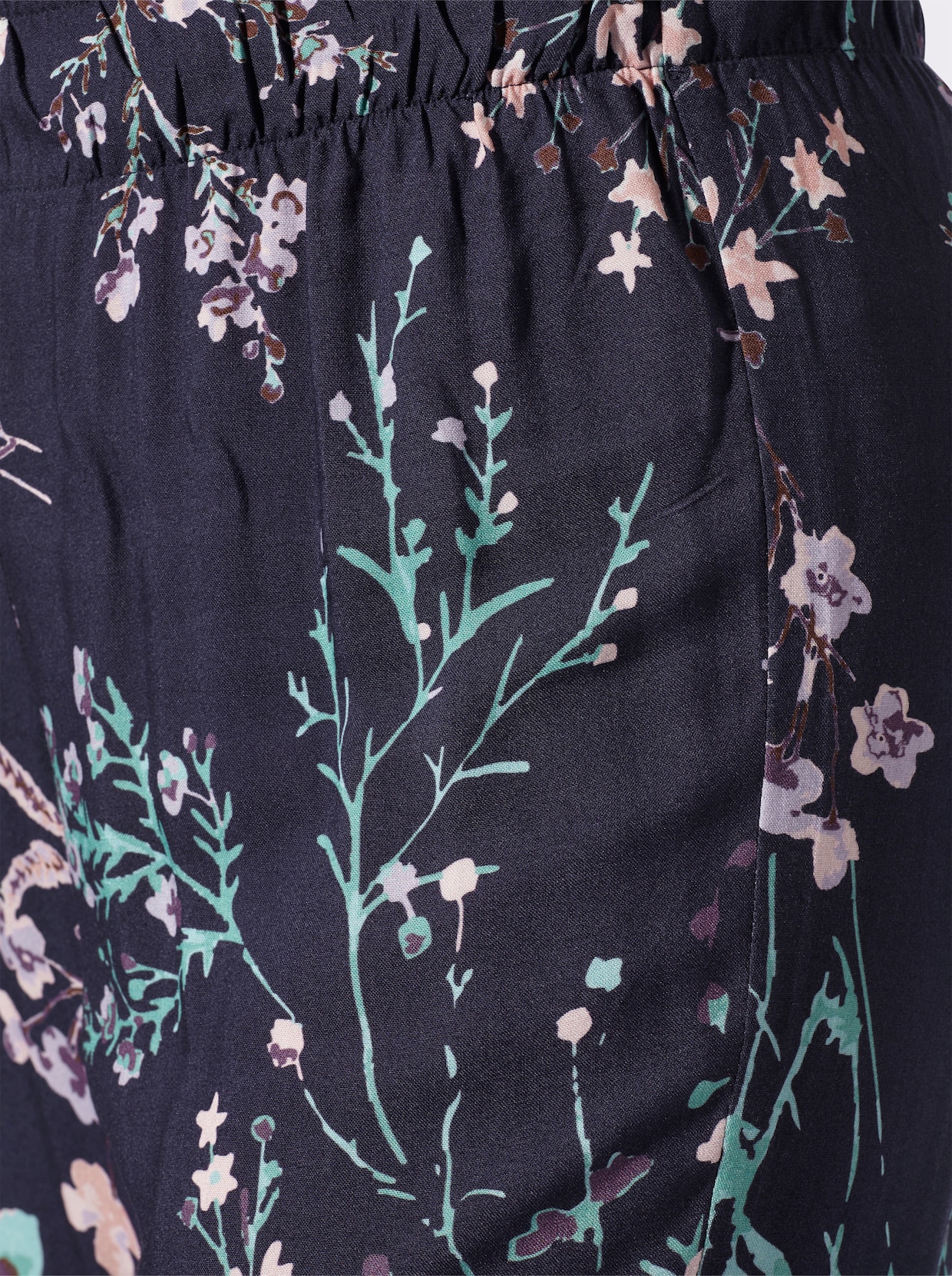 Culotte - marine-hellrosé-bedruckt
