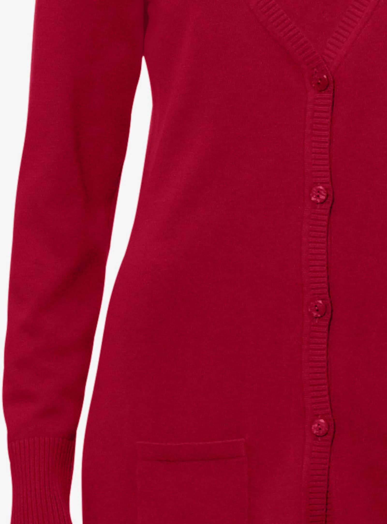 heine Veste en maille fine avec poches - rouge