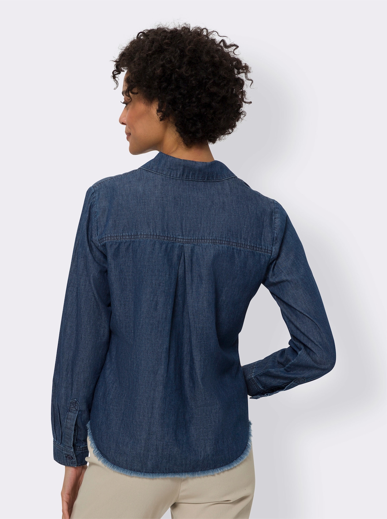 Jeansbluse - blue-stone-washed