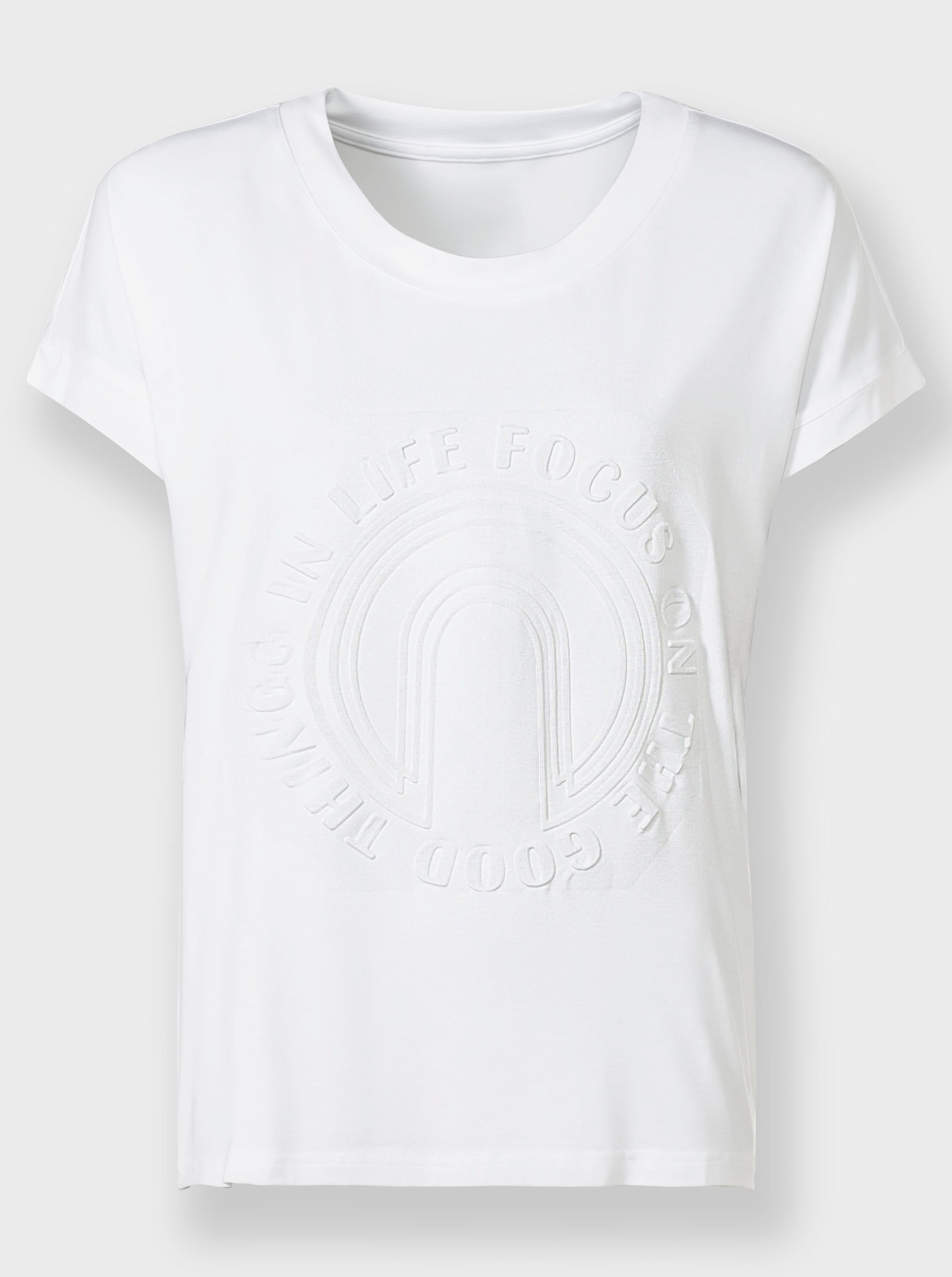 heine Kurzarmshirt mit Elasthan-Anteil - weiß