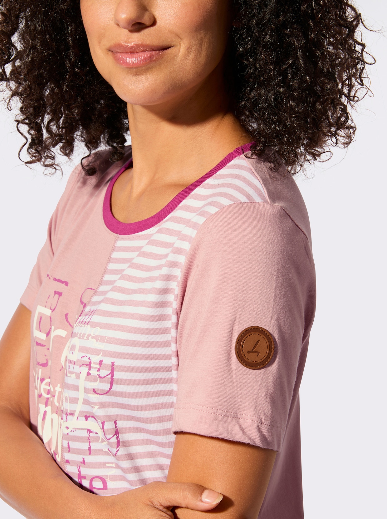 Rundhalsshirt - hortensie-erika-bedruckt