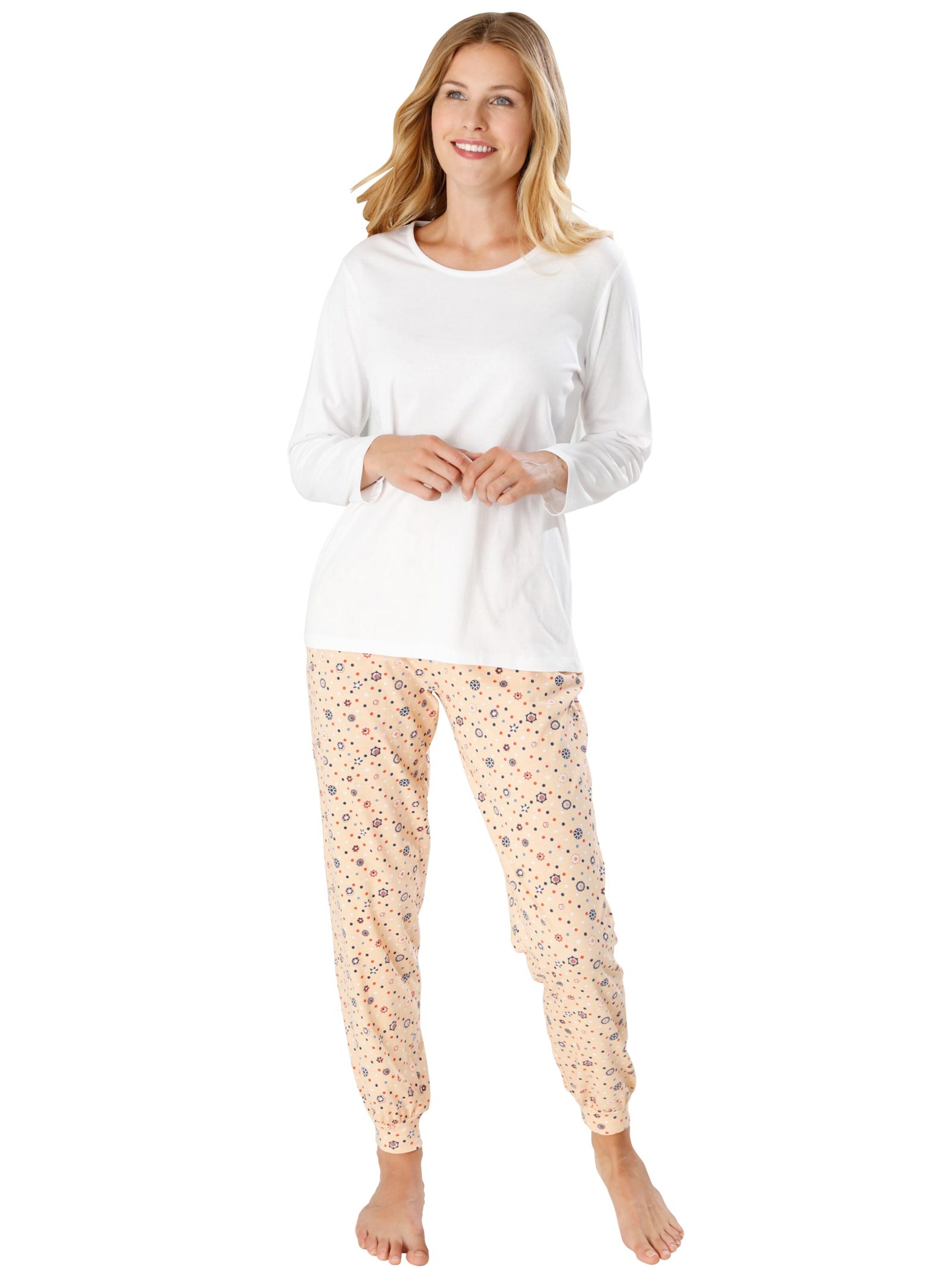 Schlafanzug-Hose - apricot-bedruckt