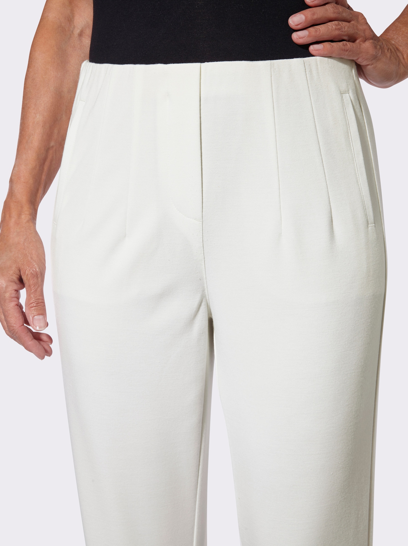 Jerseyhose in Schlupfform - ecru