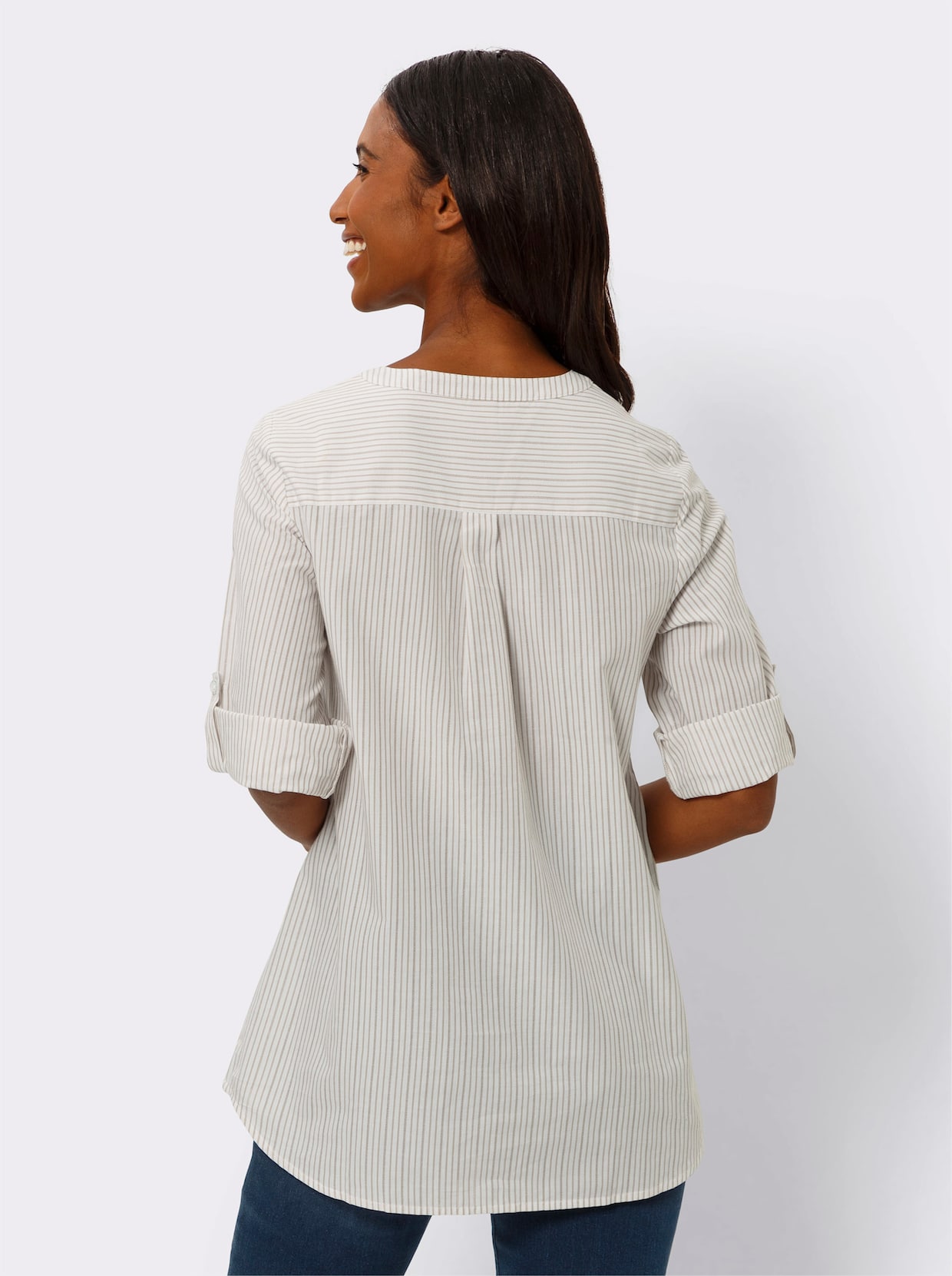 heine Gestreepte blouse - sesam/wit gestreept