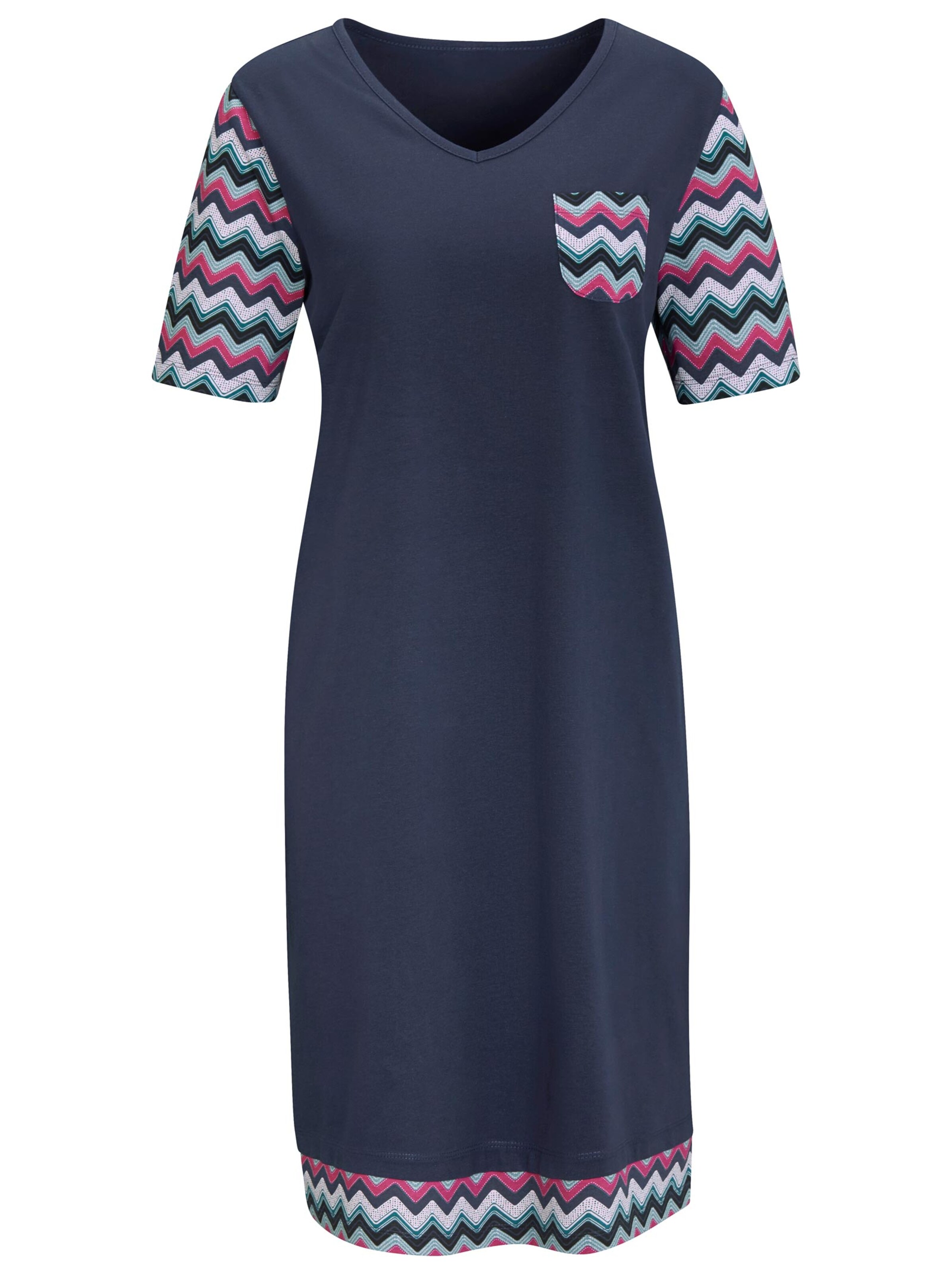 Nachthemd - marine-bedruckt