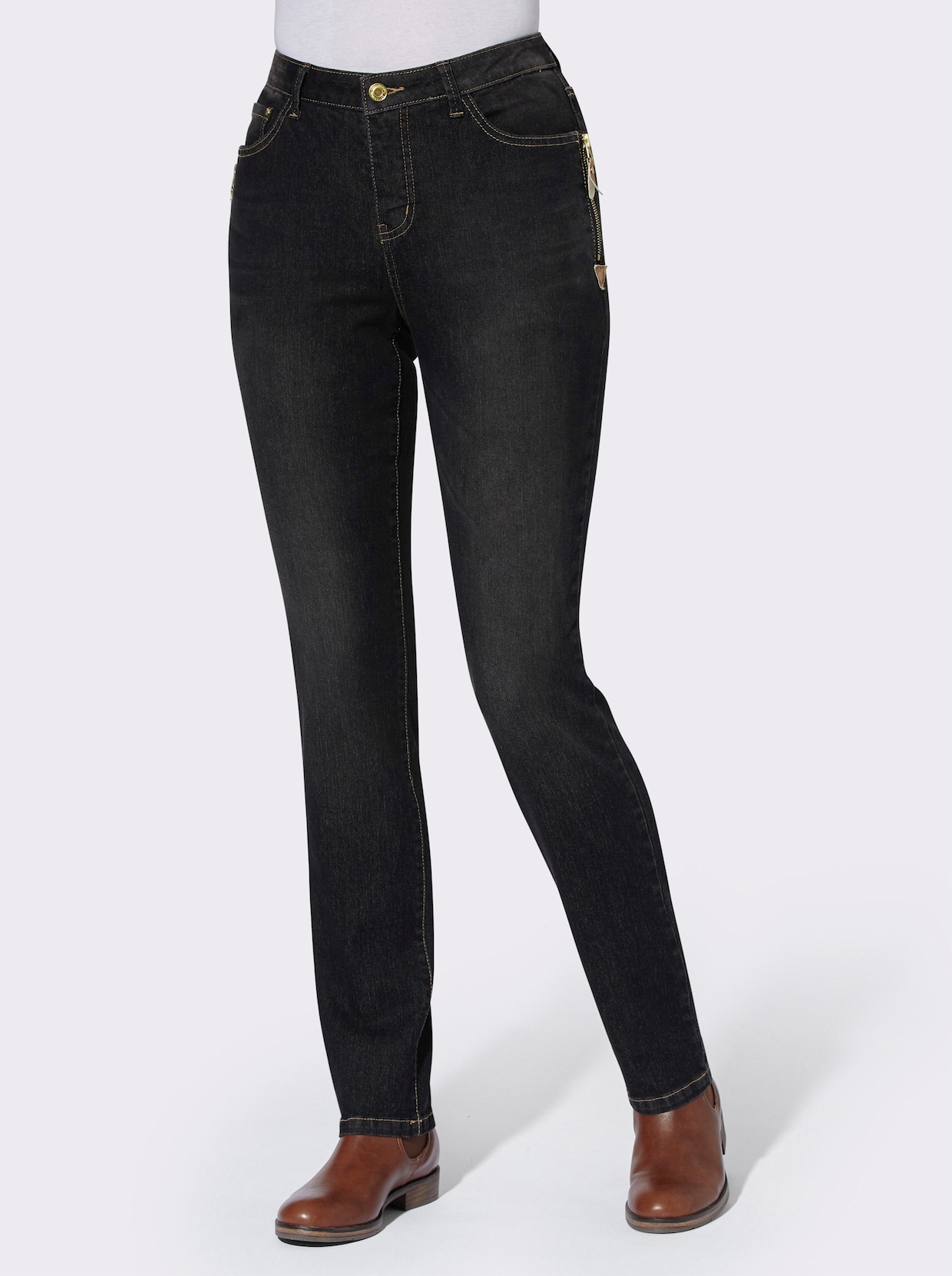 5-pocketjeans - black denim