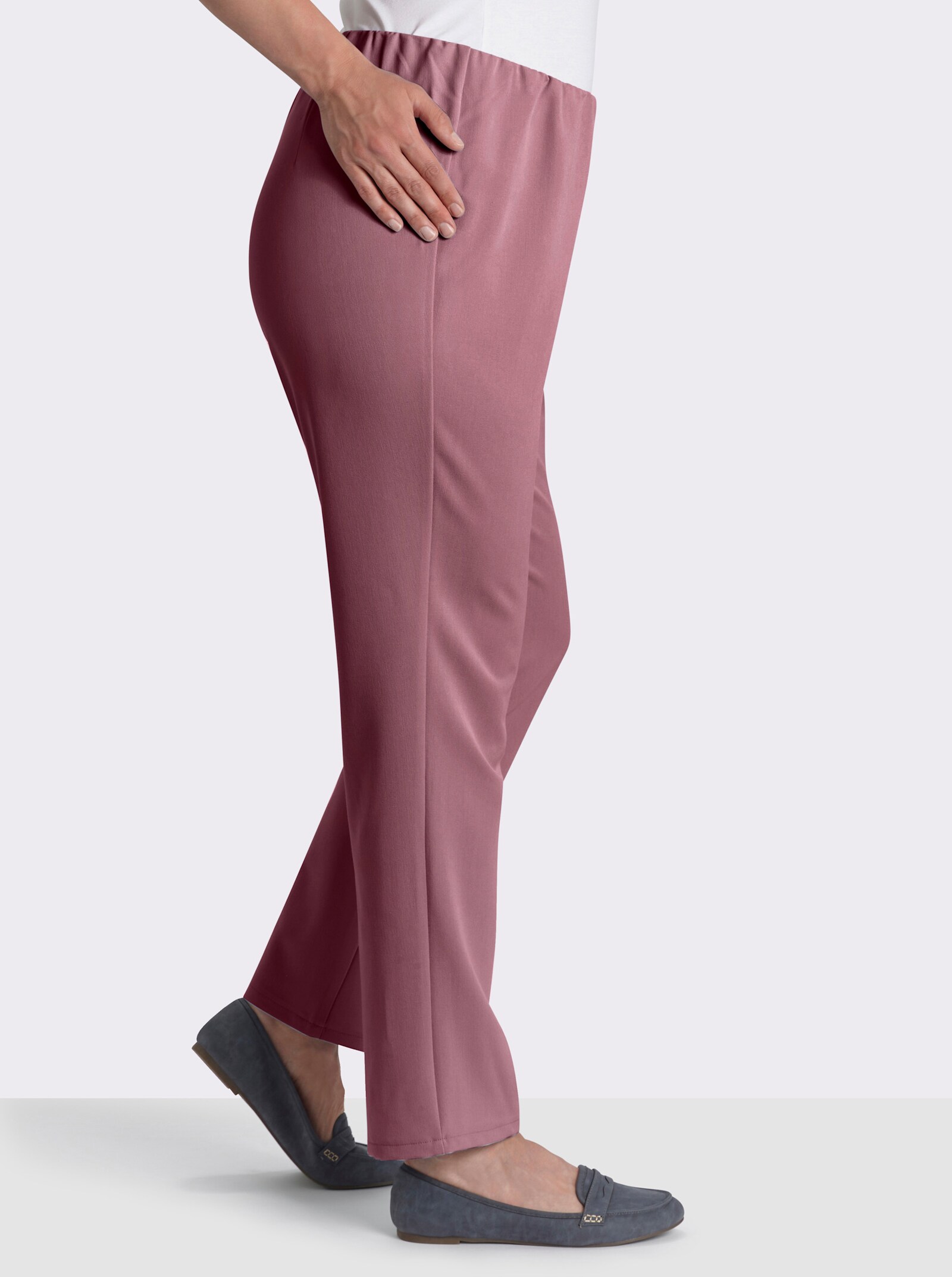 Stretch-Hose mit innenliegendem Dehnbund - rosenholz