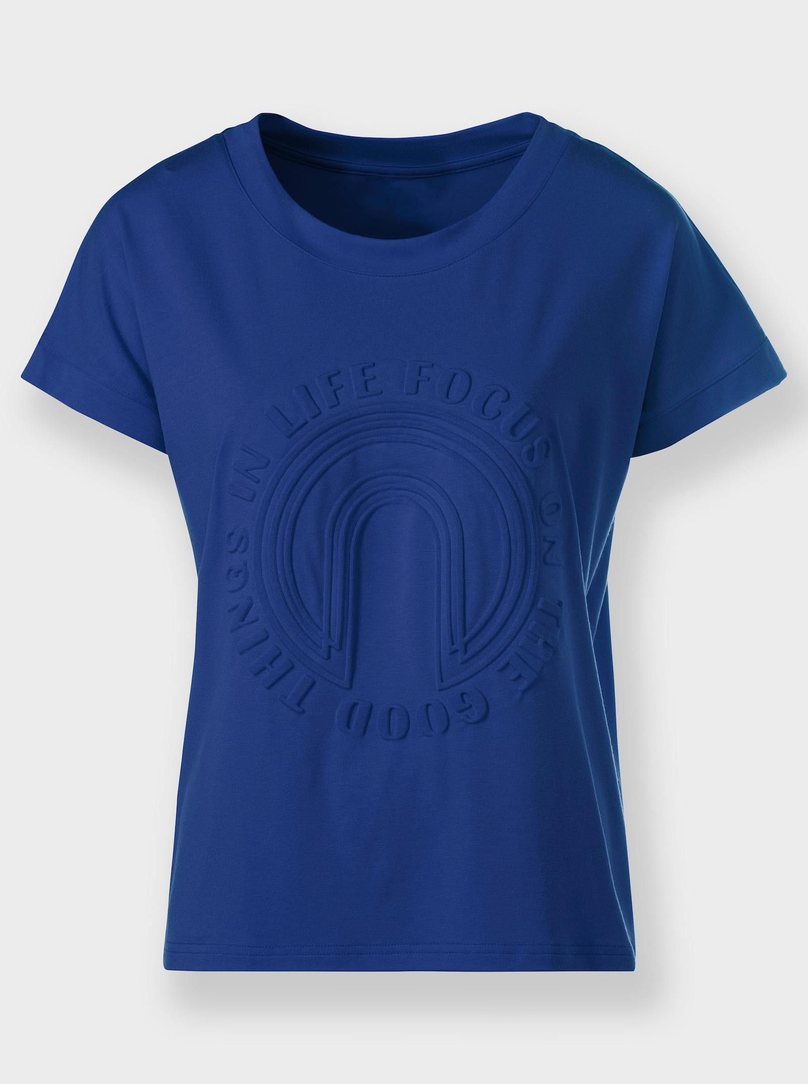 heine Kurzarmshirt mit Elasthan-Anteil - royalblau